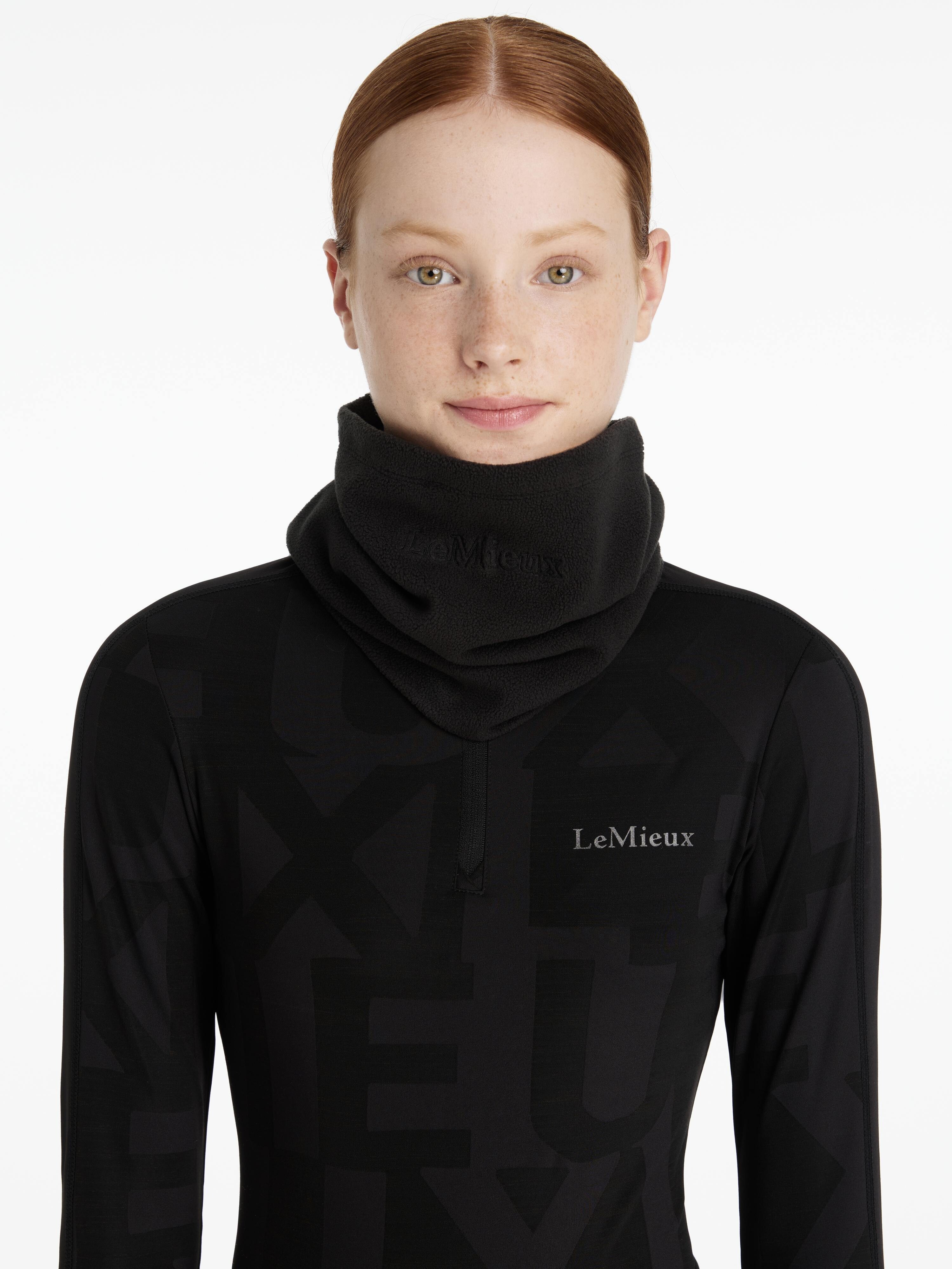 Fleece Loop-Schal Schwarz