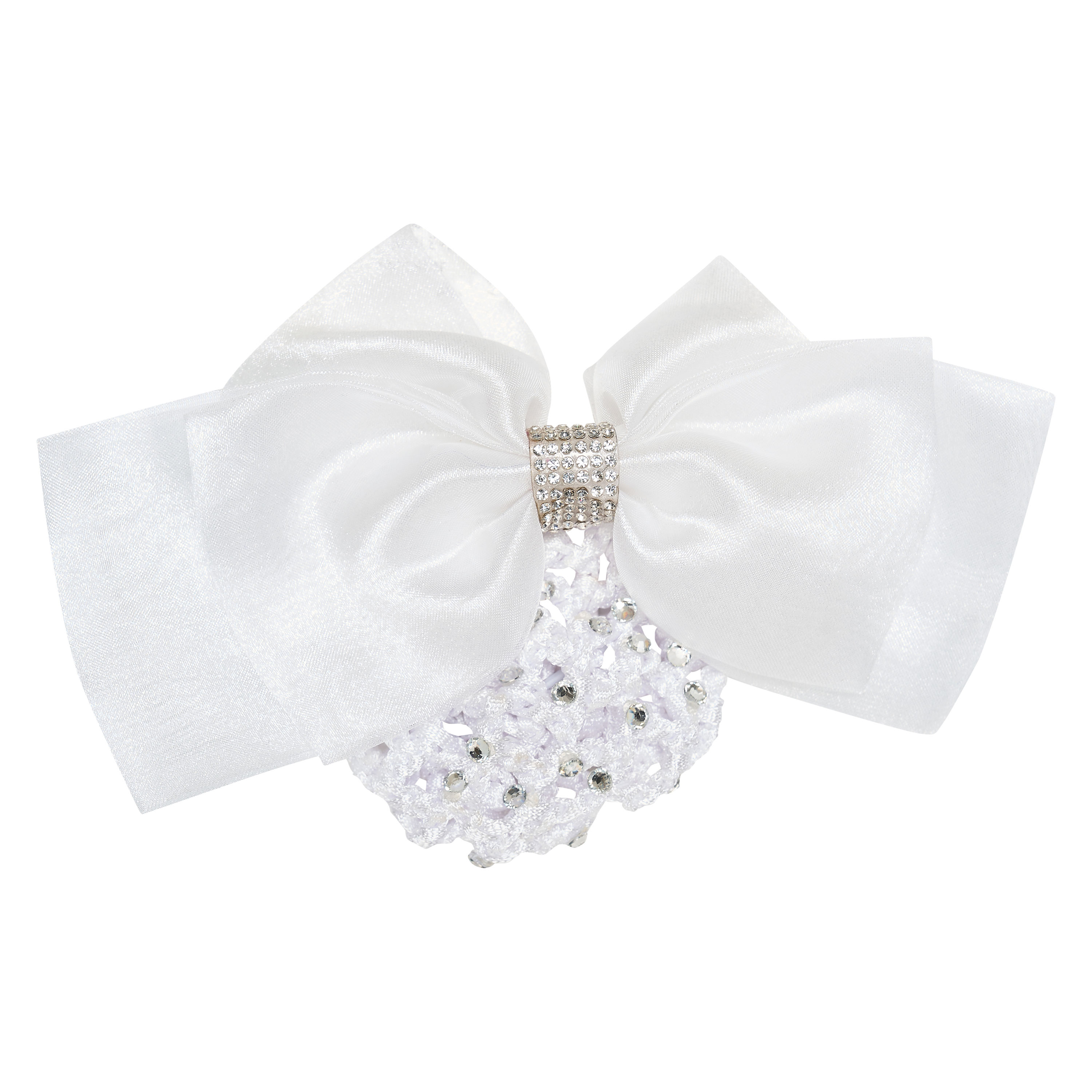 Haarschleife mit Netz und Strass