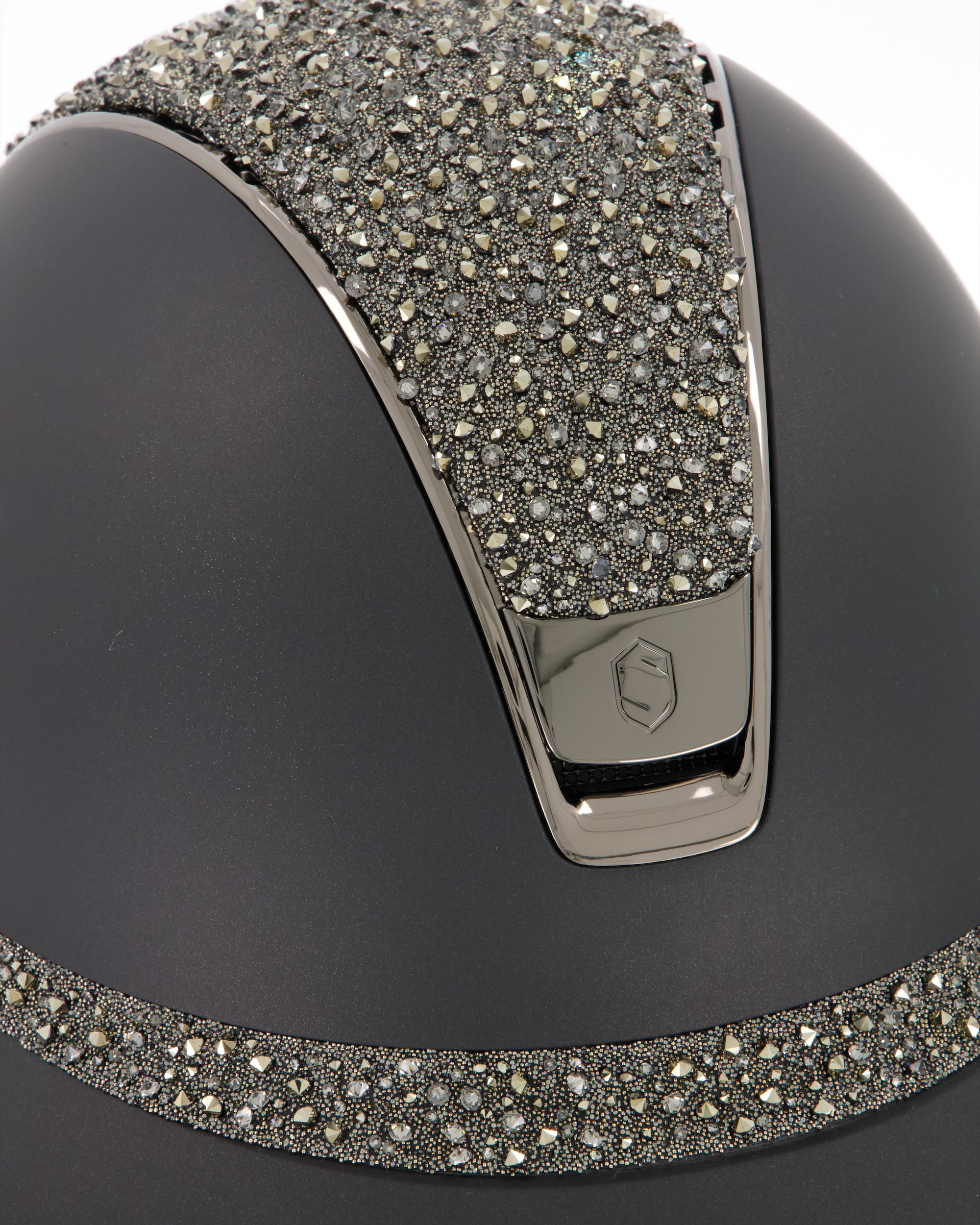 Reithelm 2.0 Miss Shield Shadowmatt Black,Top u. Frontal Band Crystal Medley Eclipse, Black Chrome