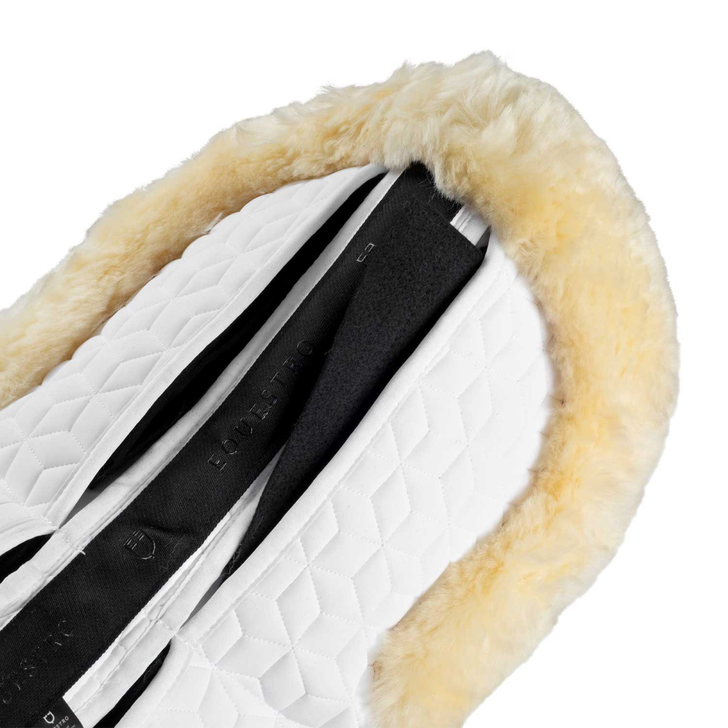 Elastan-Sattelkissen mit Taschen und Lammfellfutter