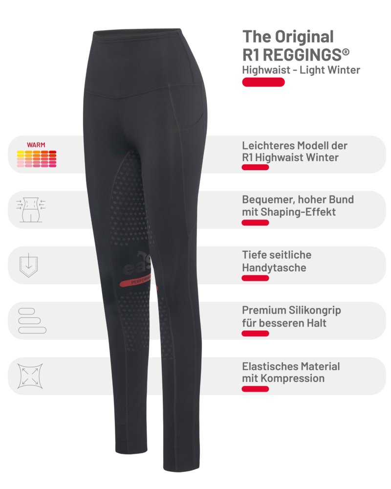 REGGINGS® R1 Highwaist Light Winter in schwarz