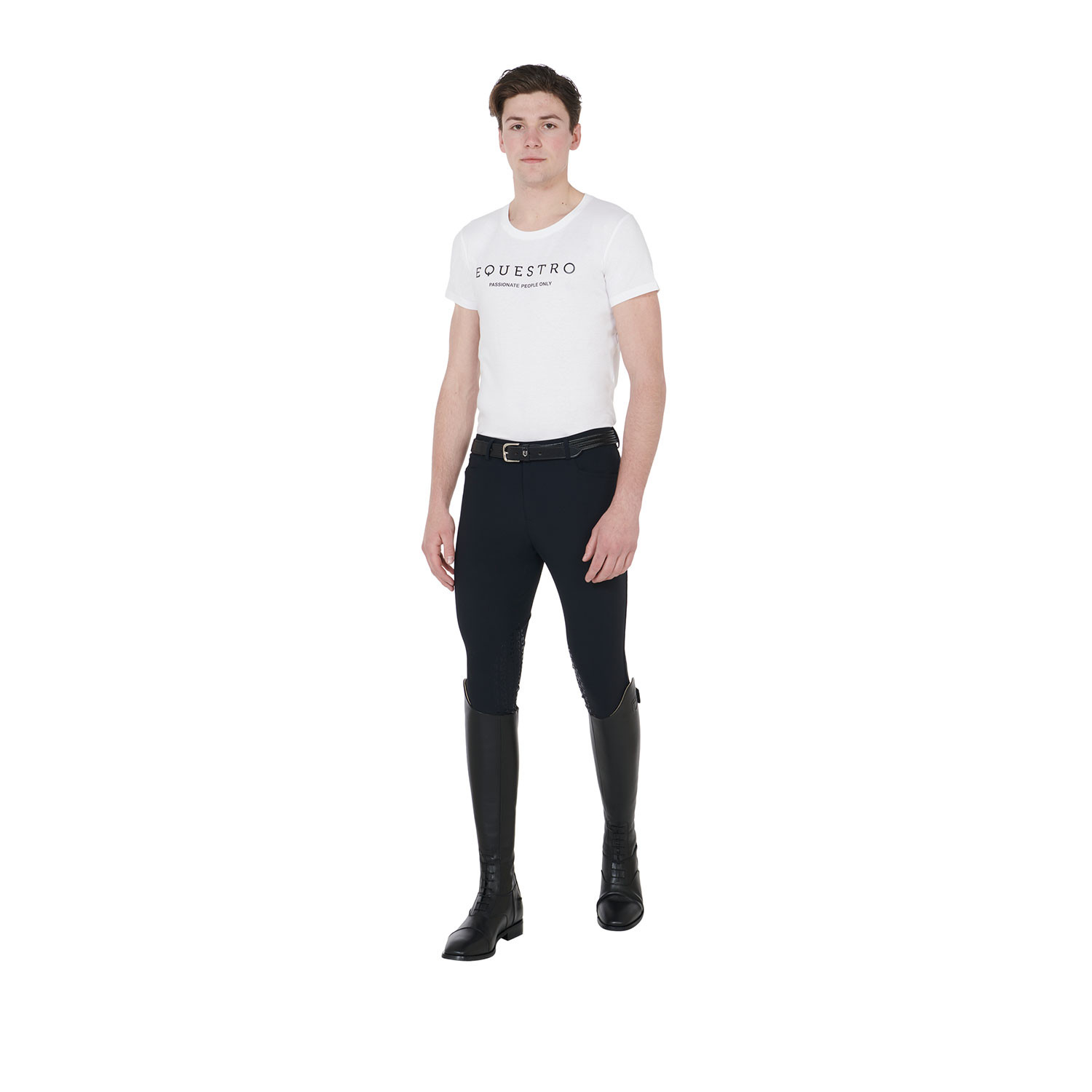 Slim-Fit T-Shirt mit kontrastierendem Schriftzug