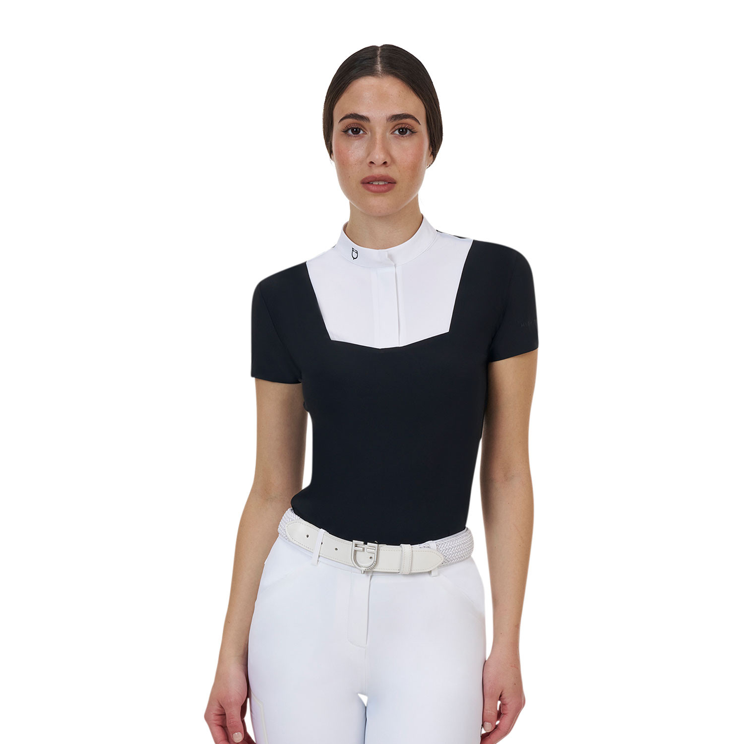 Damen-Turnierpoloshirt mit kurzen Ärmeln und Knöpfen