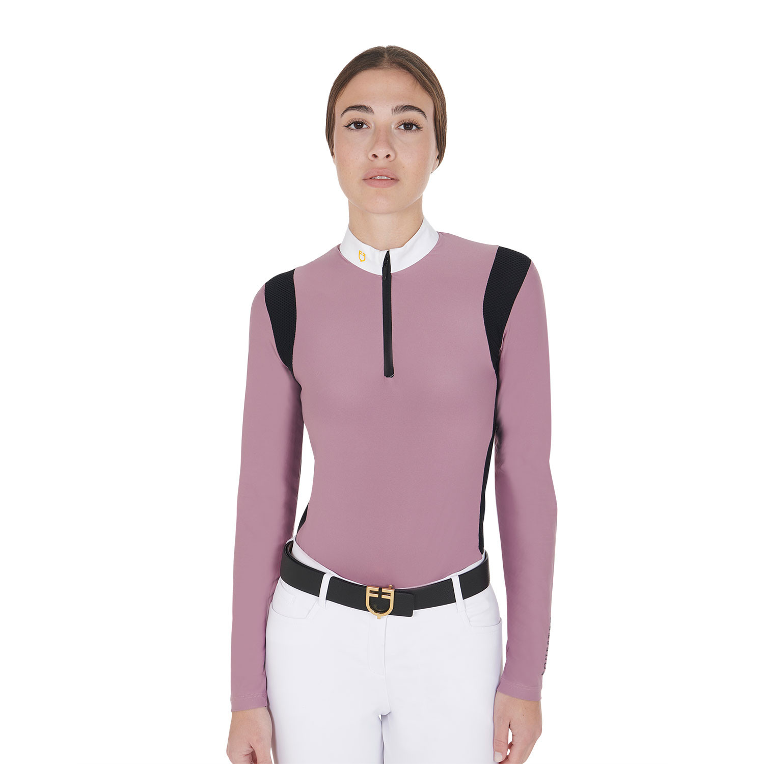 Tailliertes Damen-Poloshirt aus technischem Gewebe