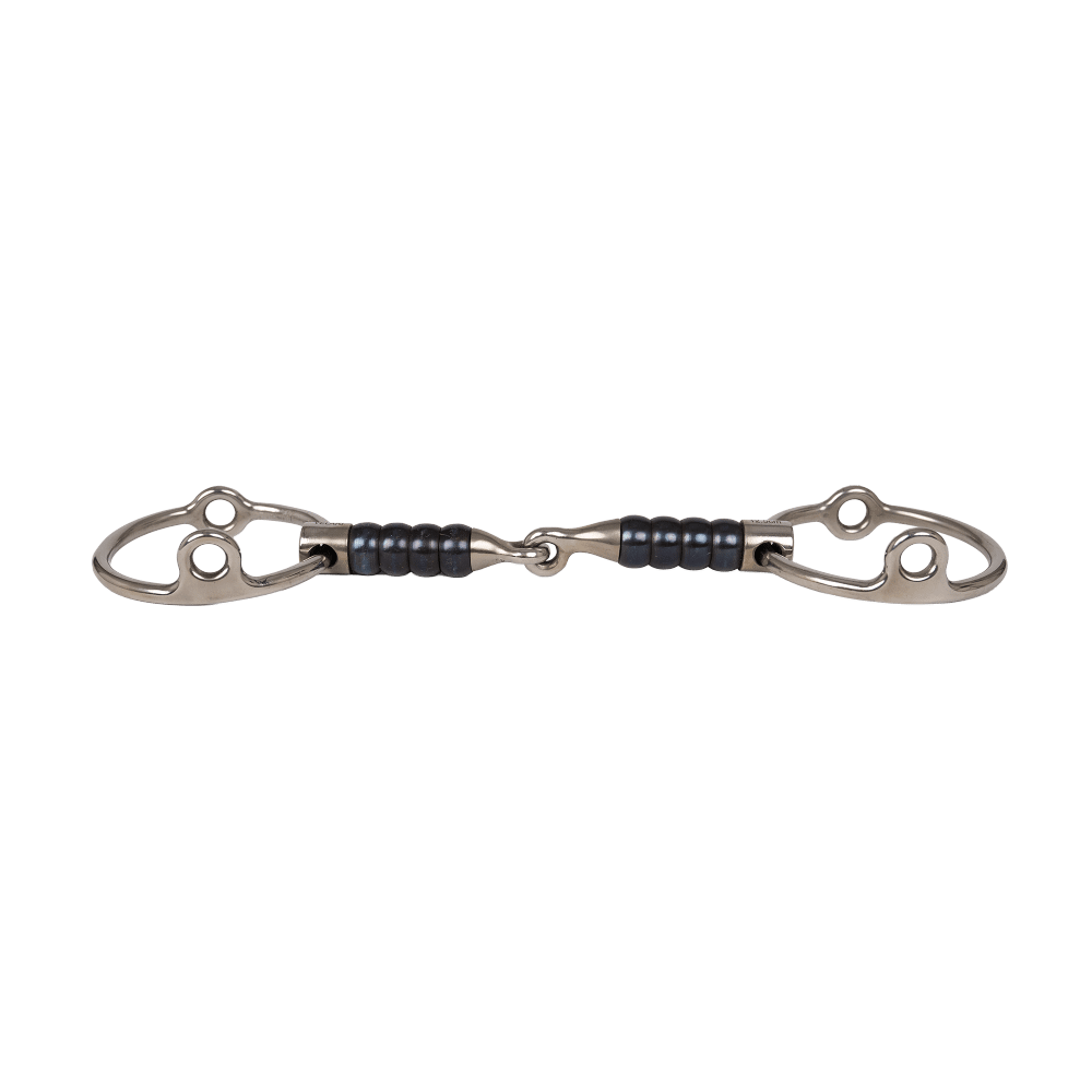 Filet gag cuir avec anneau libre et simple brisure avec Cherry Roller Sweet Iron