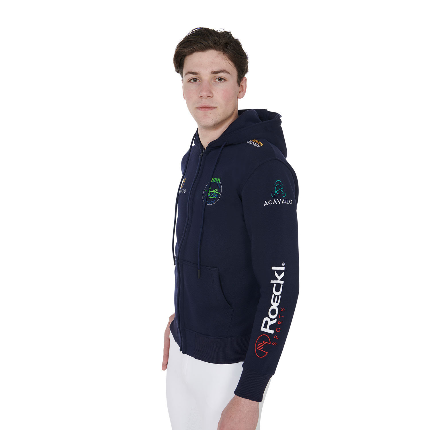 Herren-Sweatshirt mit Kapuze und Multi-Logo