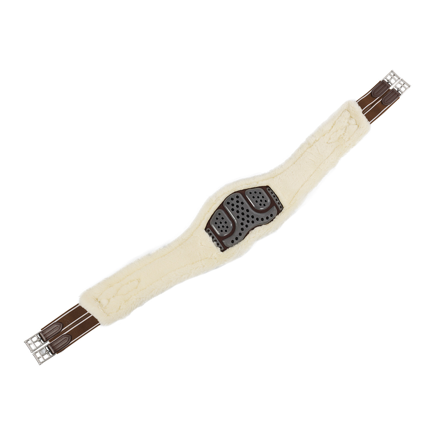 Spring-Sattelgurt Classic Gel PVC abnehmbares Kunstlammfell