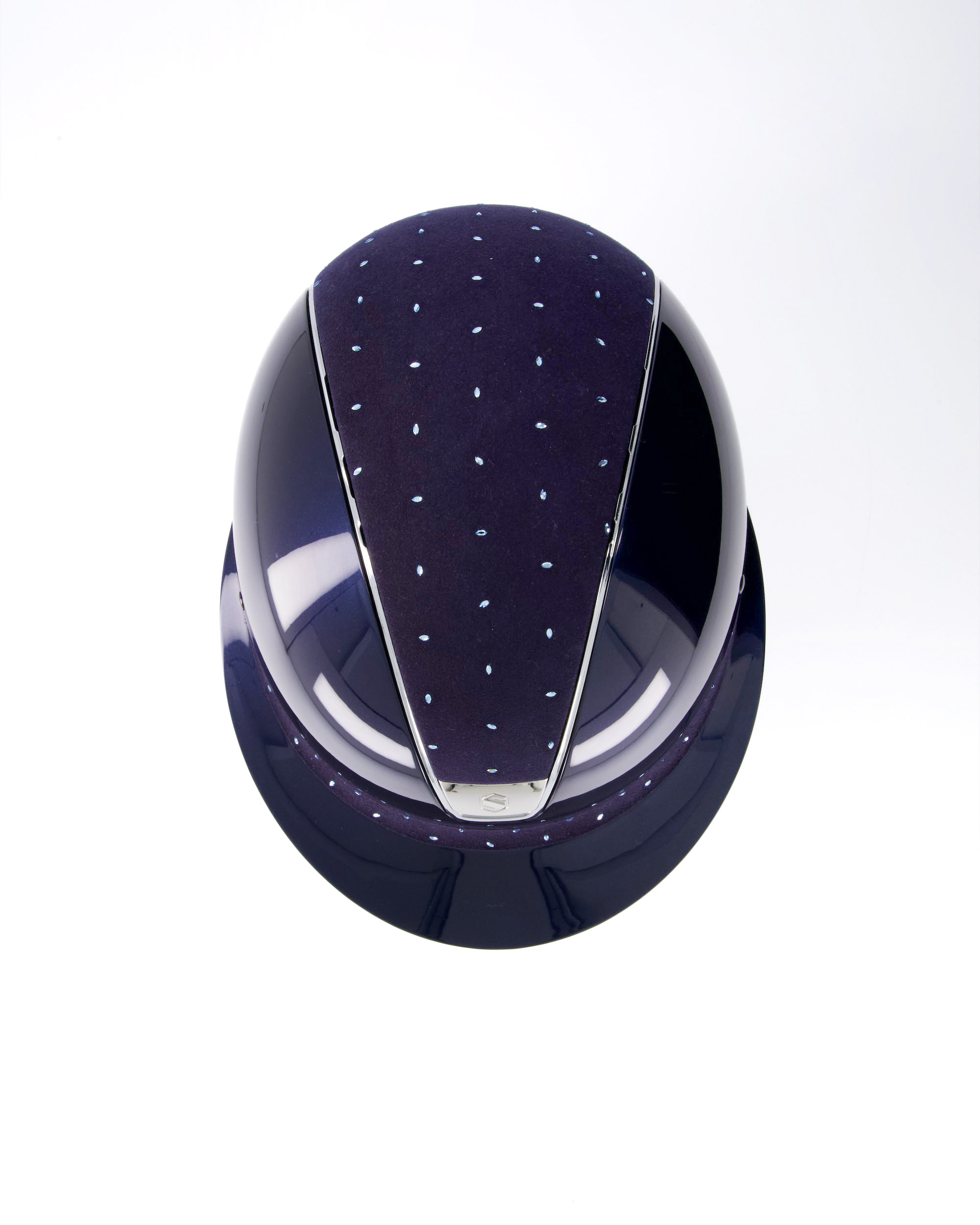 Miss Shield Shadowglossy, Top u. Frontal Band Crystal Comet Light Aquamarine, Trim Chrome Silver, Blason Chrome Silver in blau