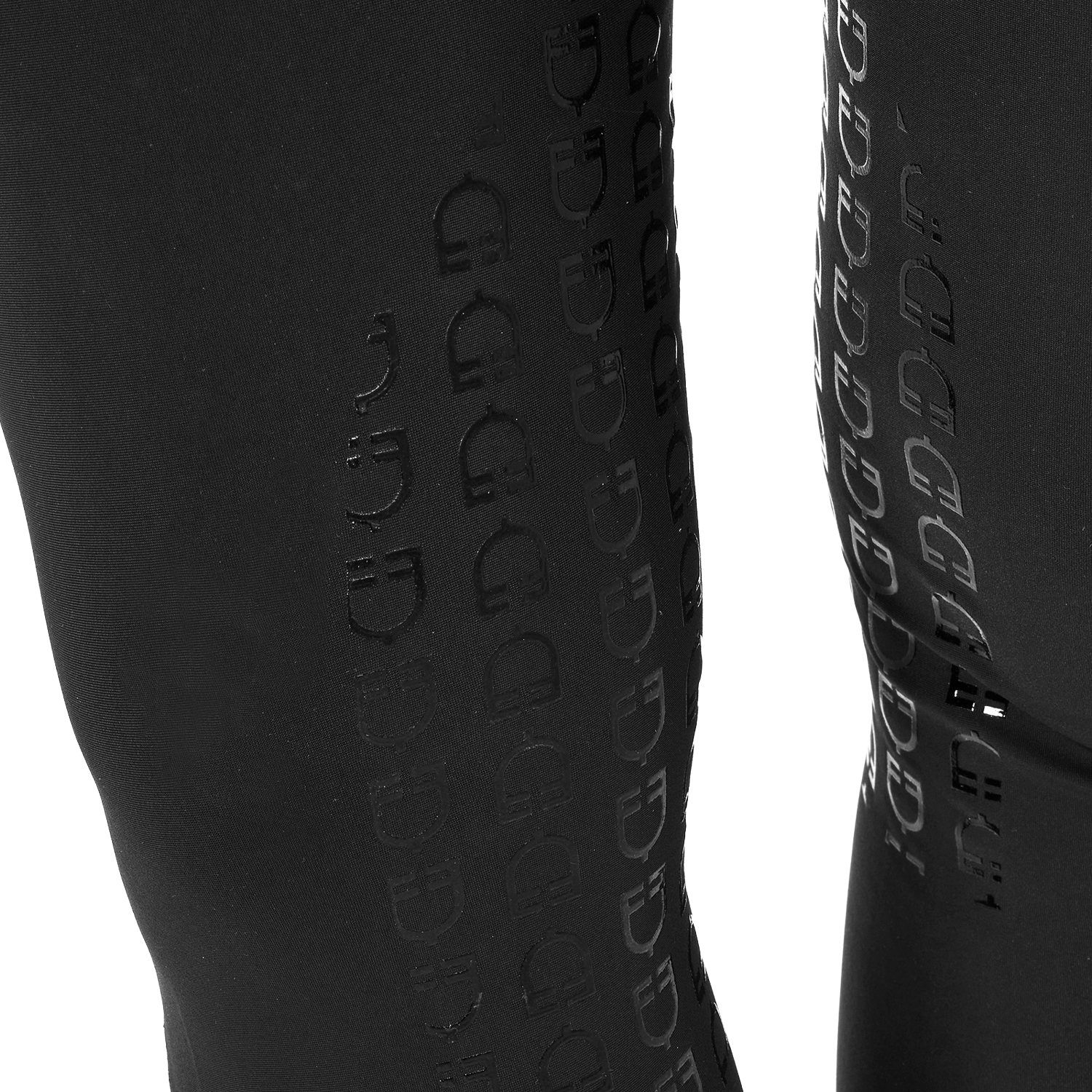 Damen-Reithose mit hohem Bund, Kniebesatz und Fleecefutter
