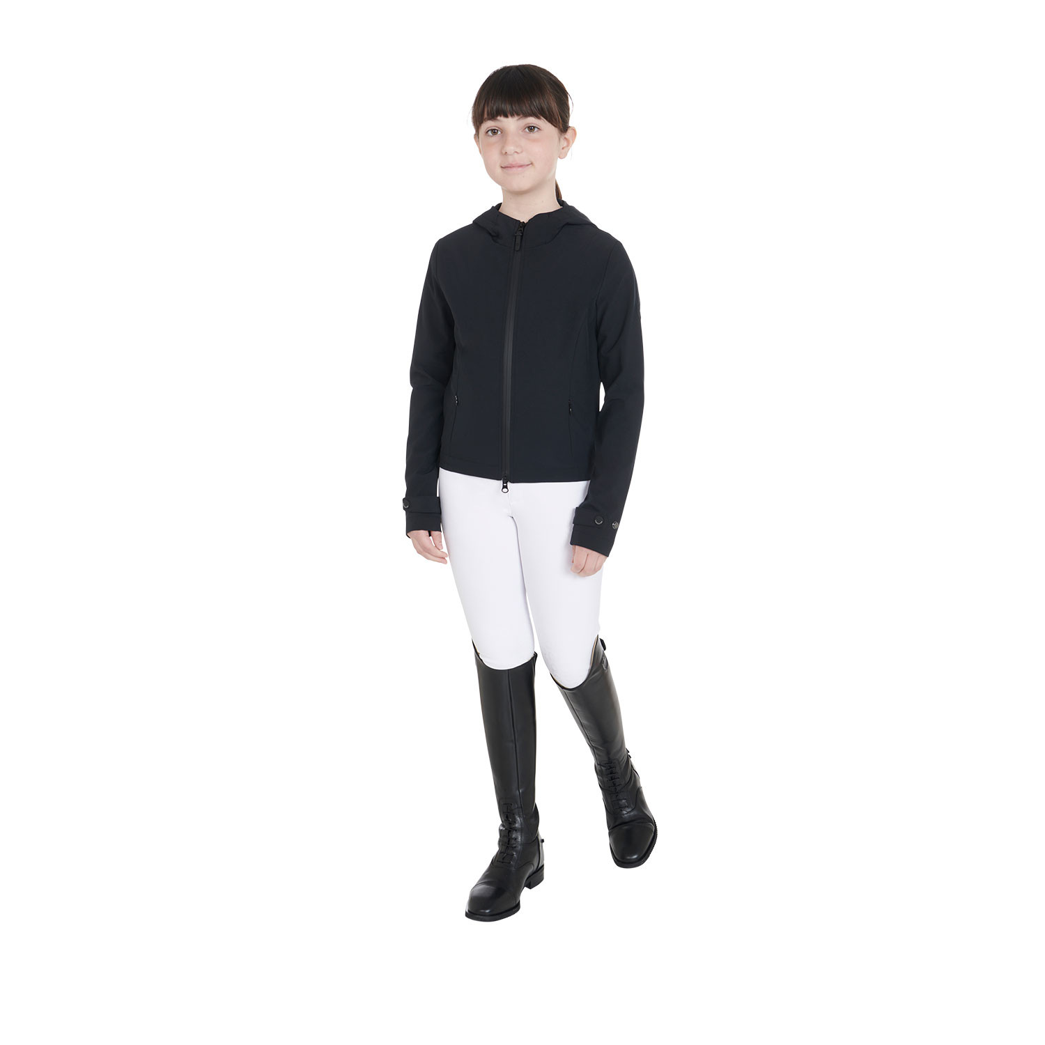 Schmal geschnittene Kinder-Softshelljacke aus technischem Gewebe