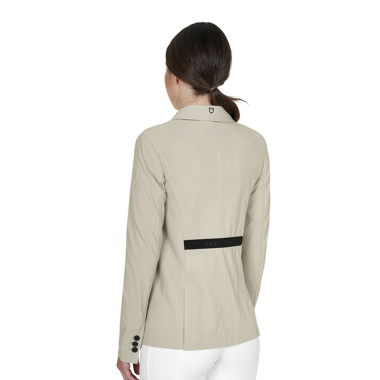 Turnierjacket für Damen mit vier Knöpfen aus perforiertem Stoff