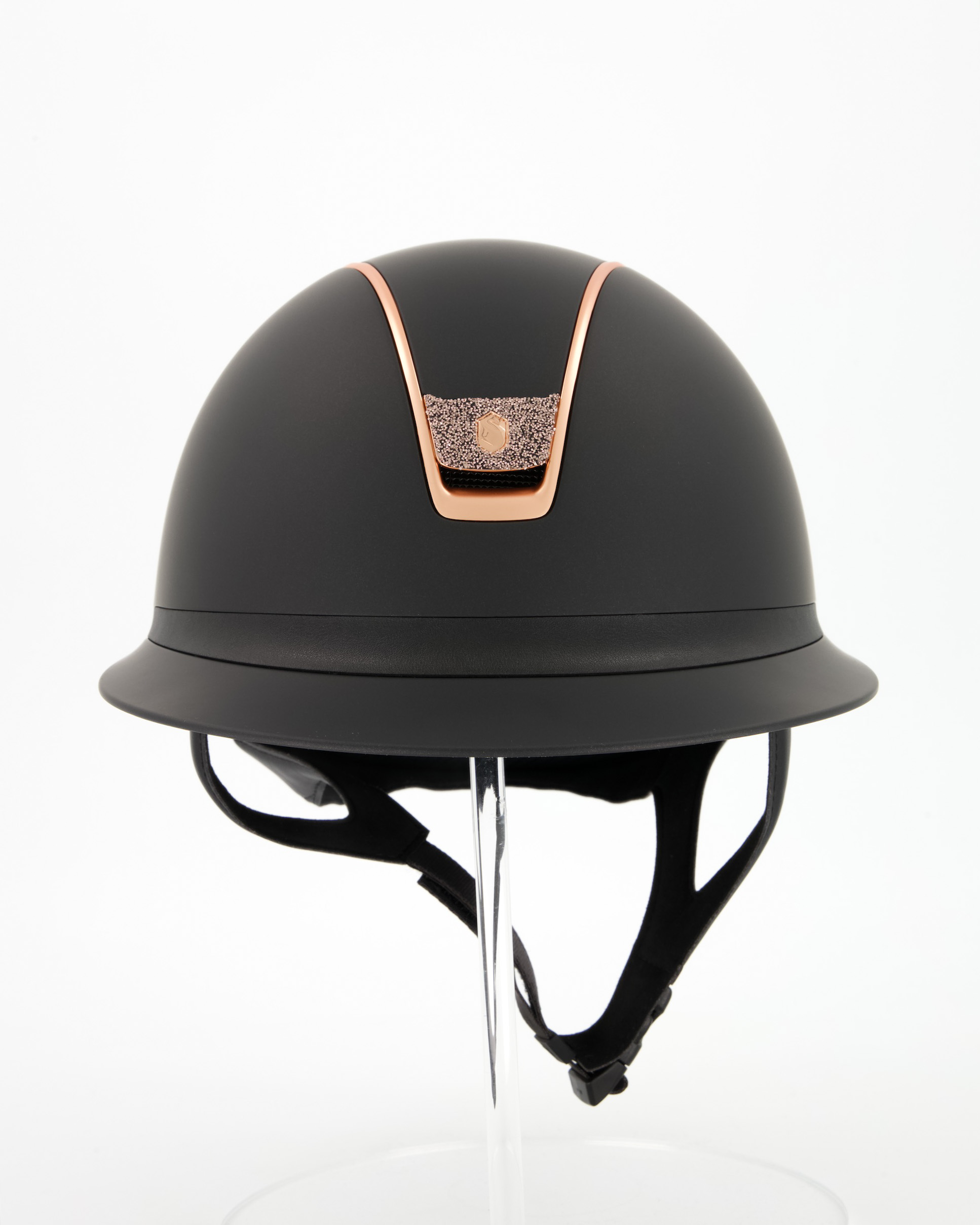 Reithelm 2.0 Miss Shield Shadowmatt Black Trim Matt PinkGold Blason Crystal Fabric Pink Gold in schwarz