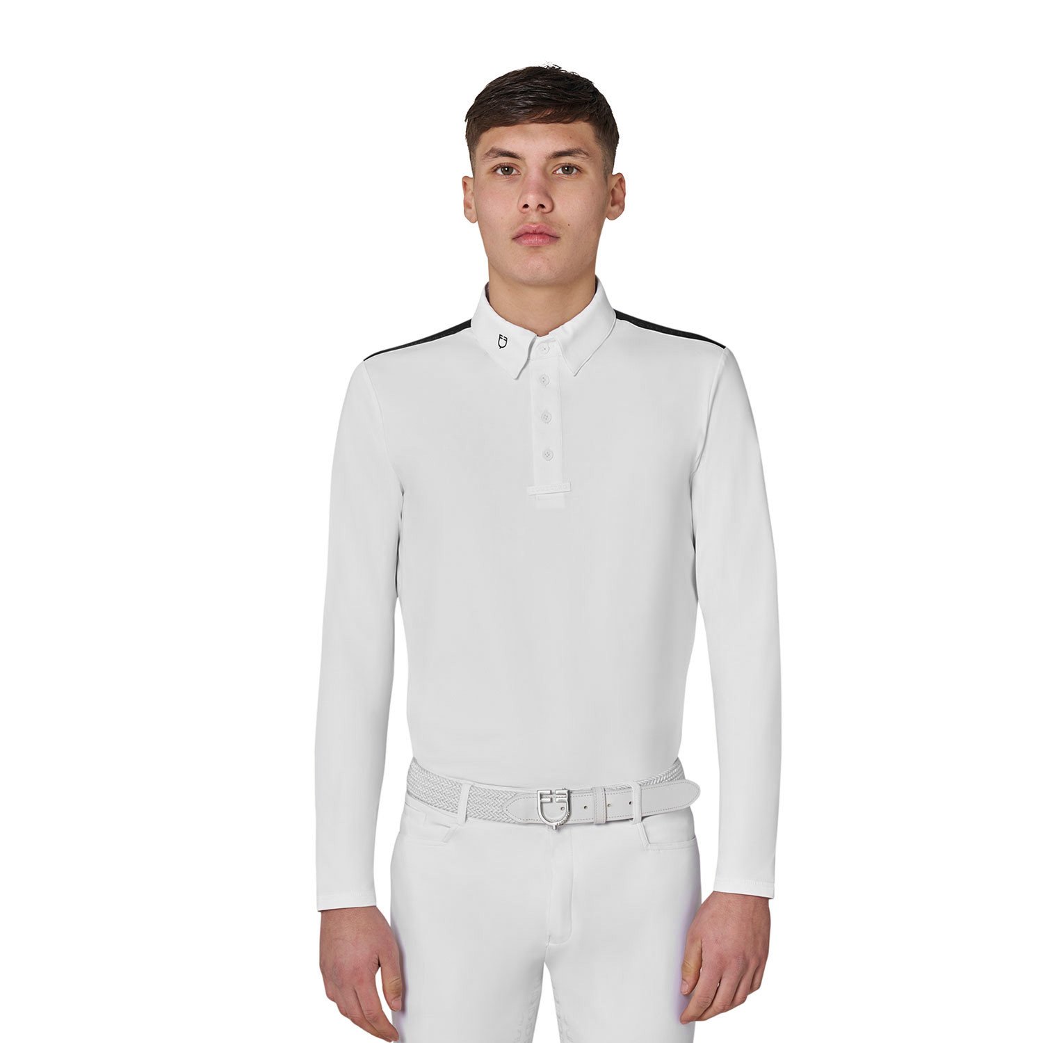 Langarm-Turnierpolo für Herren mit Mesh-Einsätzen