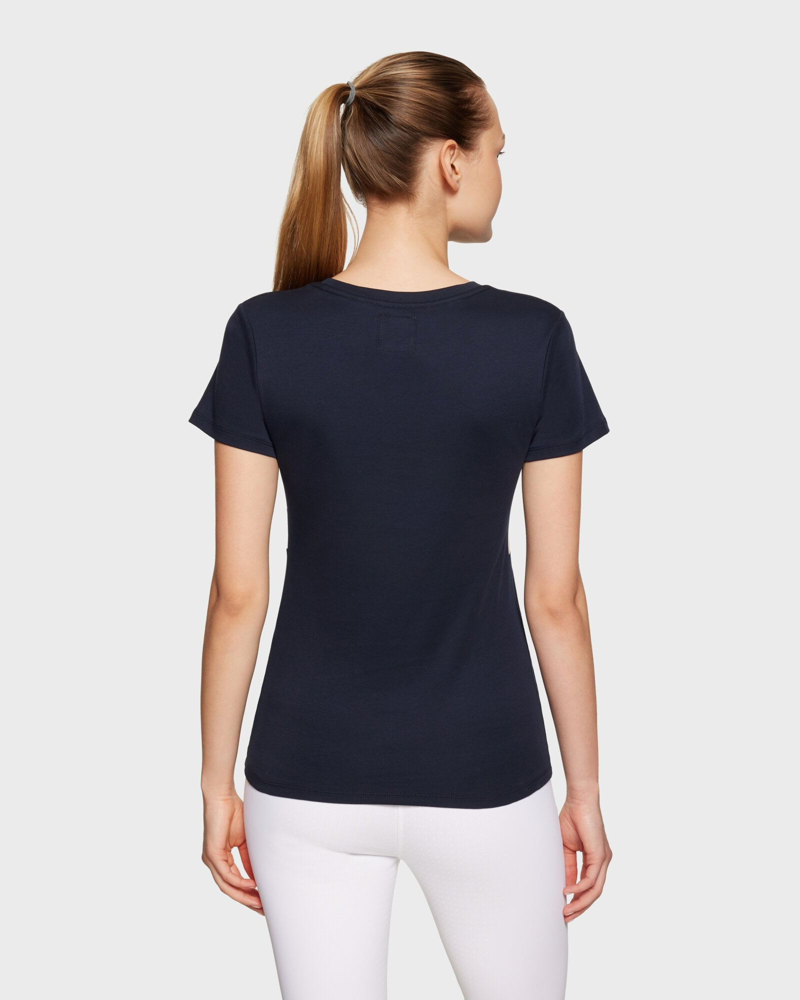 Ladies' T-shirt Alba Metals Dots in navy/powder pink