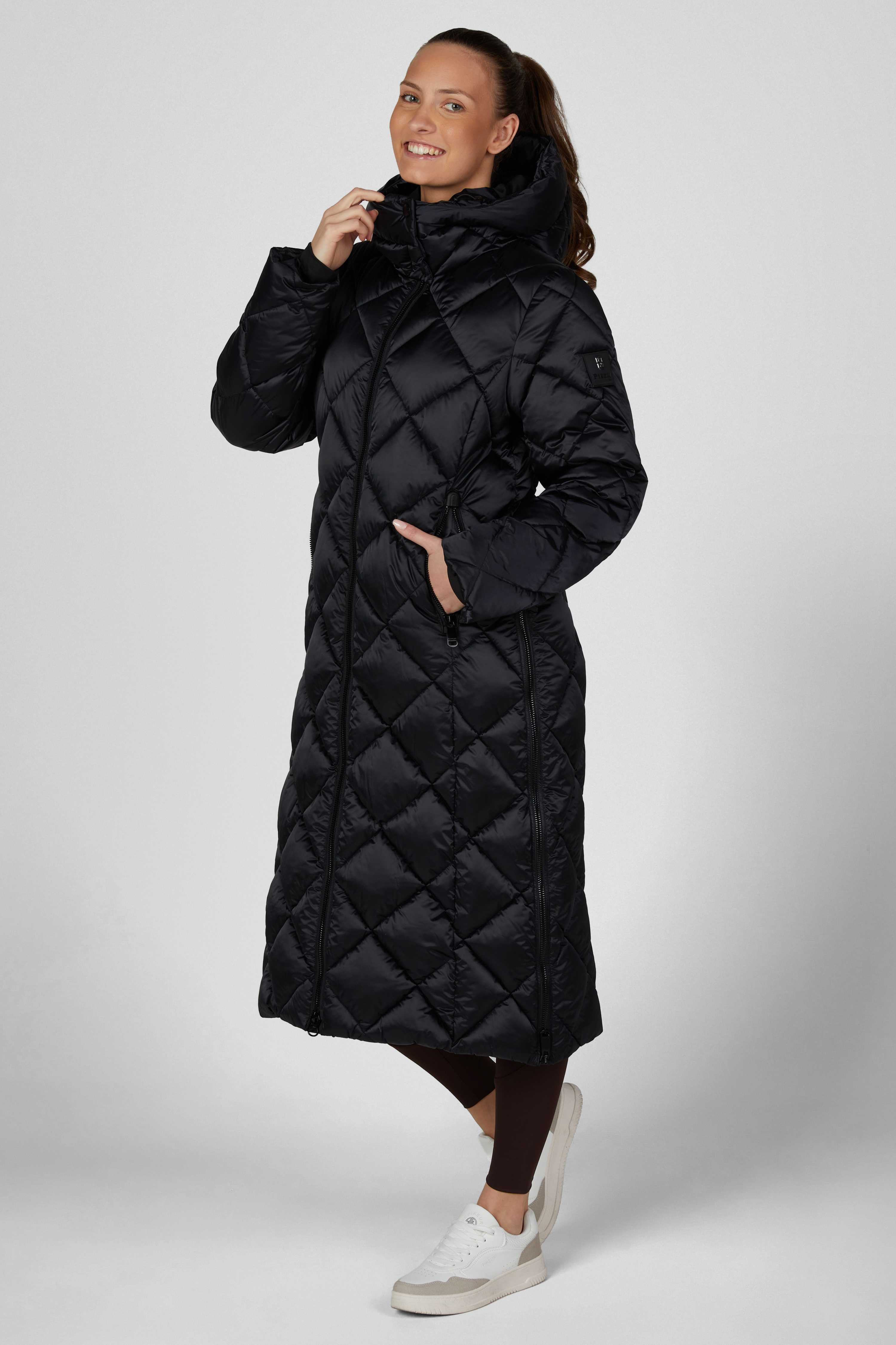 Mantel Damen Quiltdiamond mit Kapuze