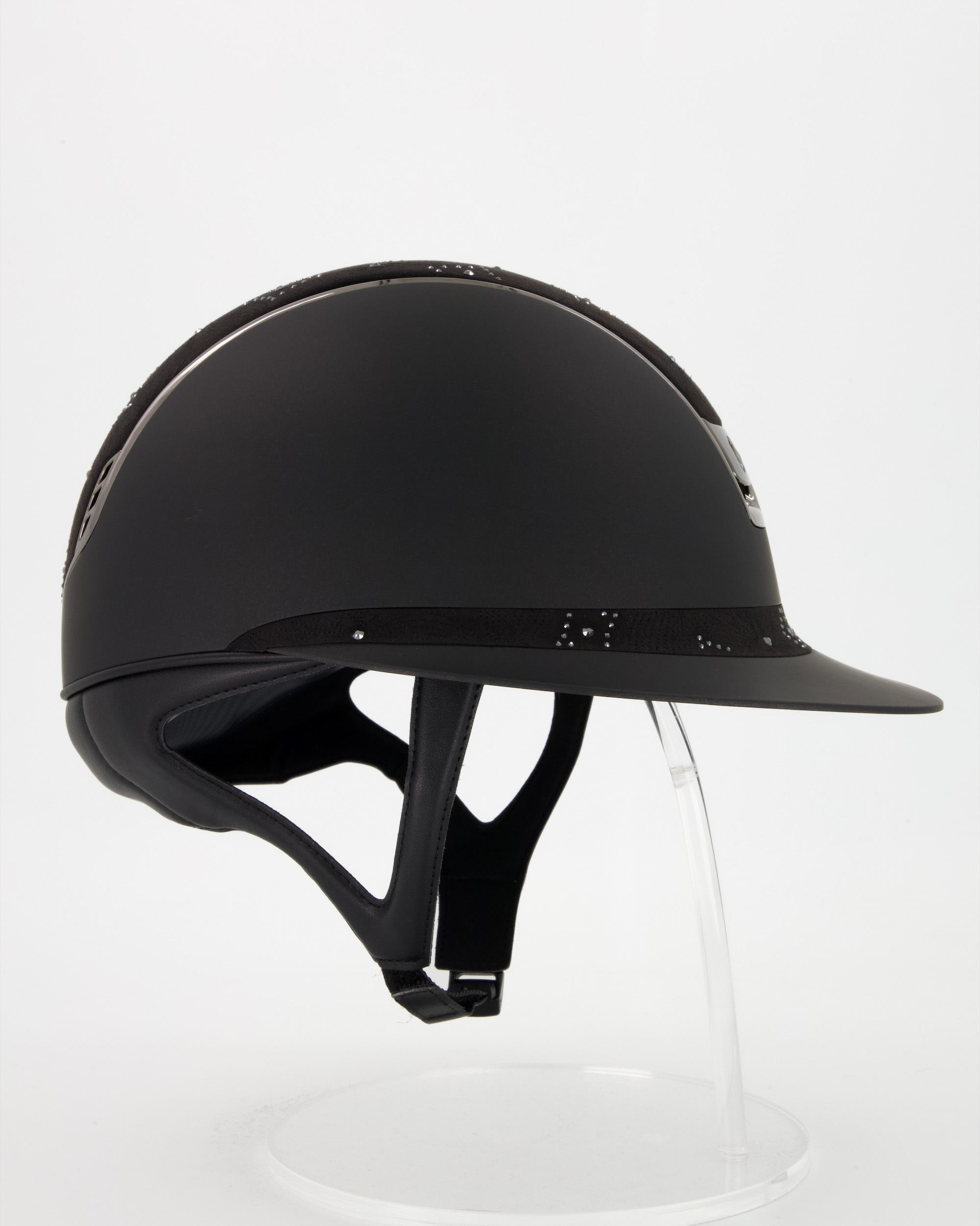 Reithelm 2.0 Miss Shield Shadowmatt black, Top u. Frontal Band Celestial Crystal, Trim u. Blason Chrome black