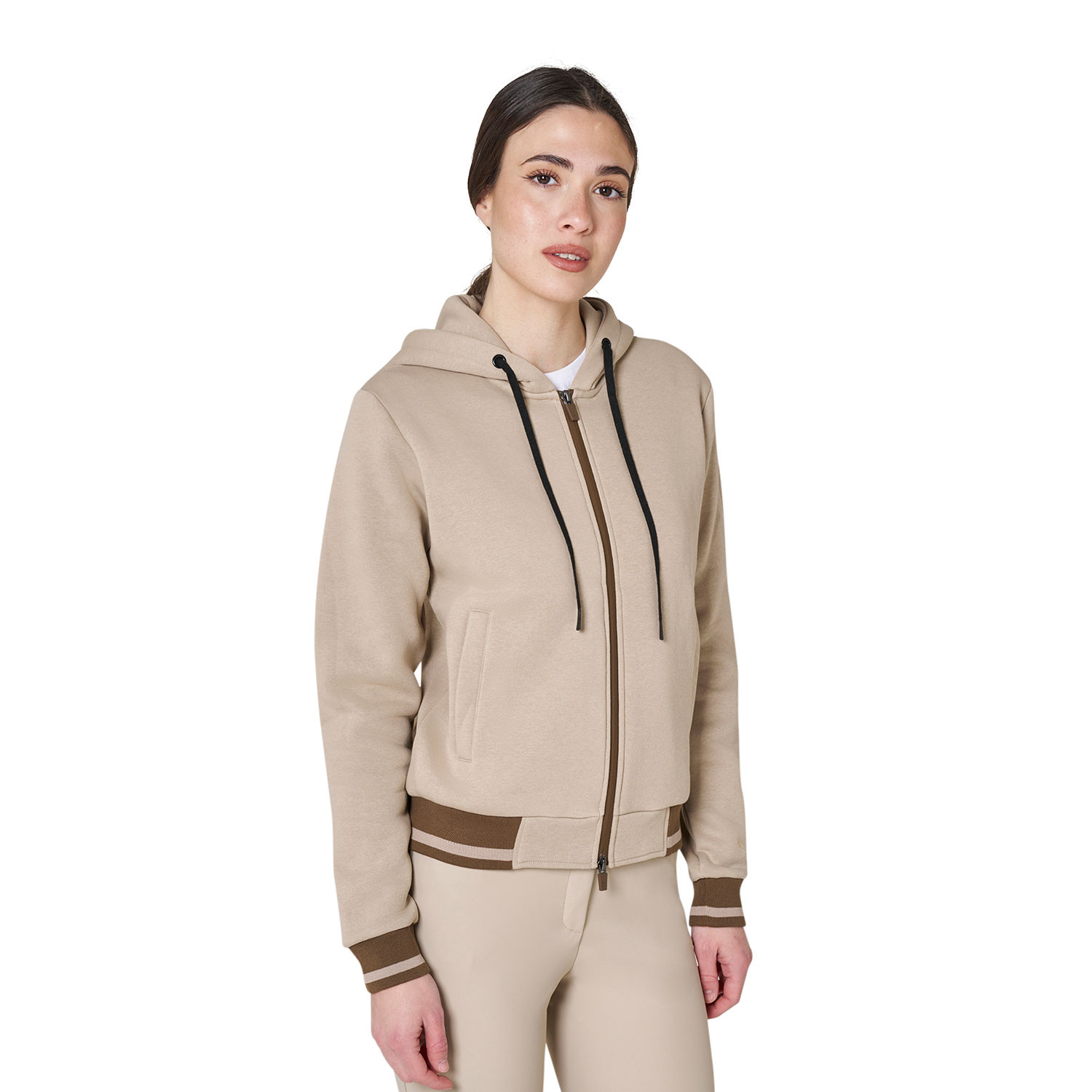 Damen-Kapuzenjacke mit Frontreißverschluss