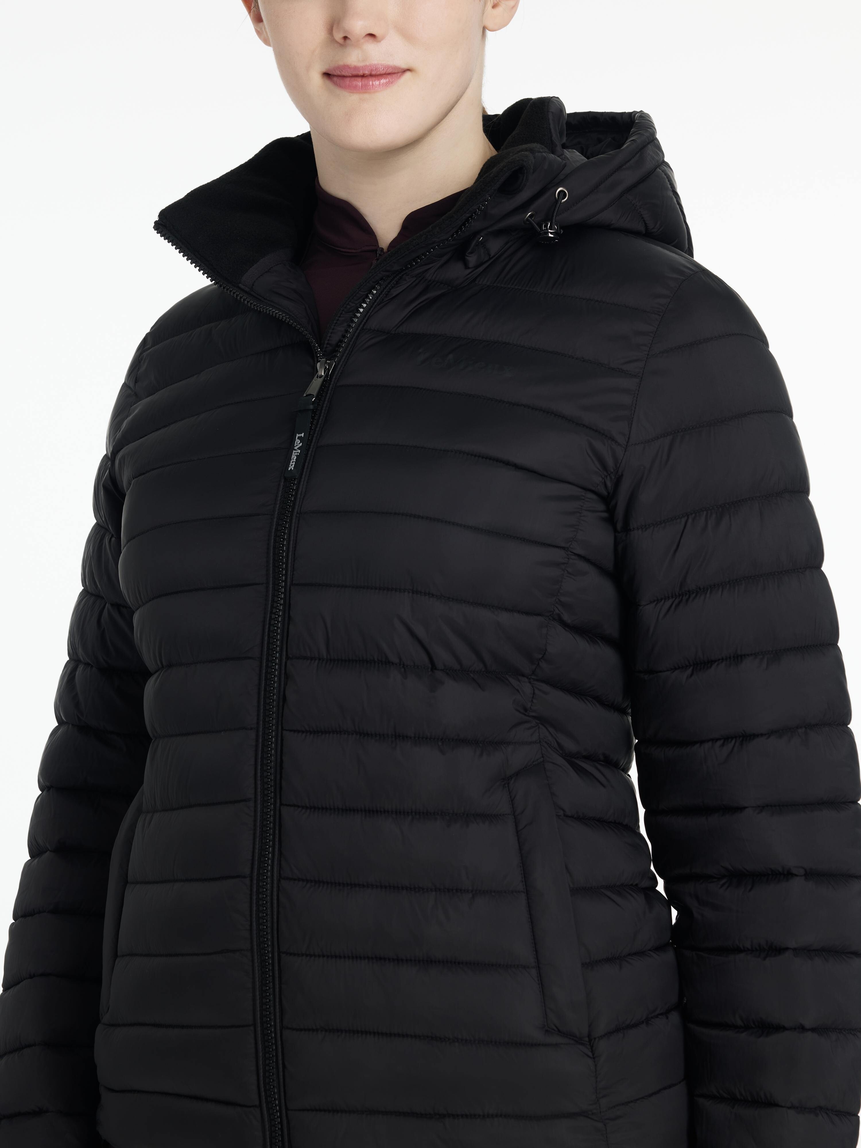 Rose Steppjacke mit Kapuze