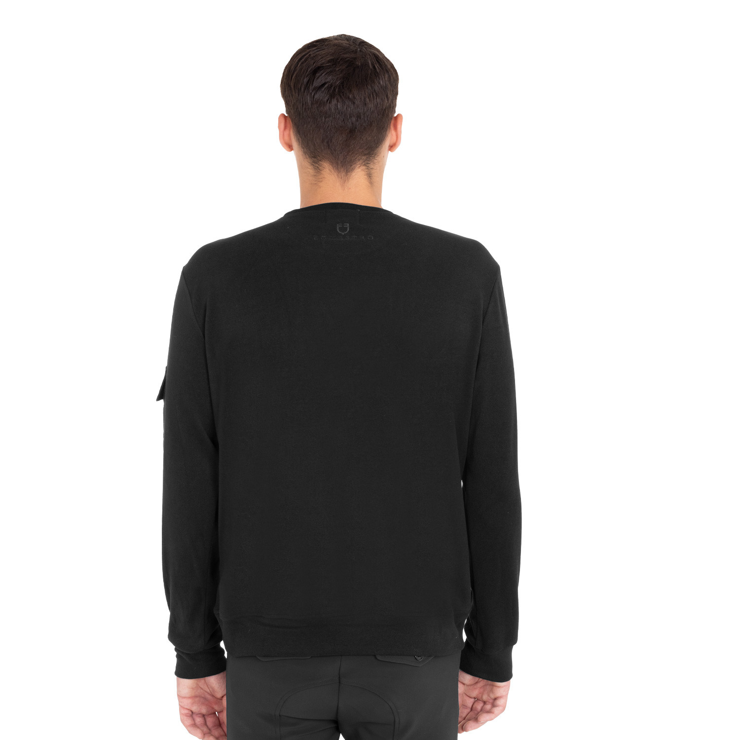 Herren-Fleece-Rundhalsshirt mit Seitentasche