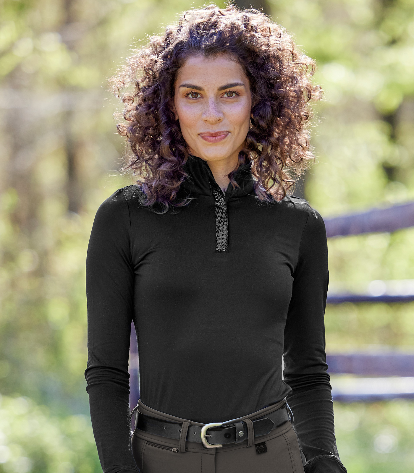 Women's Esthal functional shirt in black Women's Esthal functional shirt in black