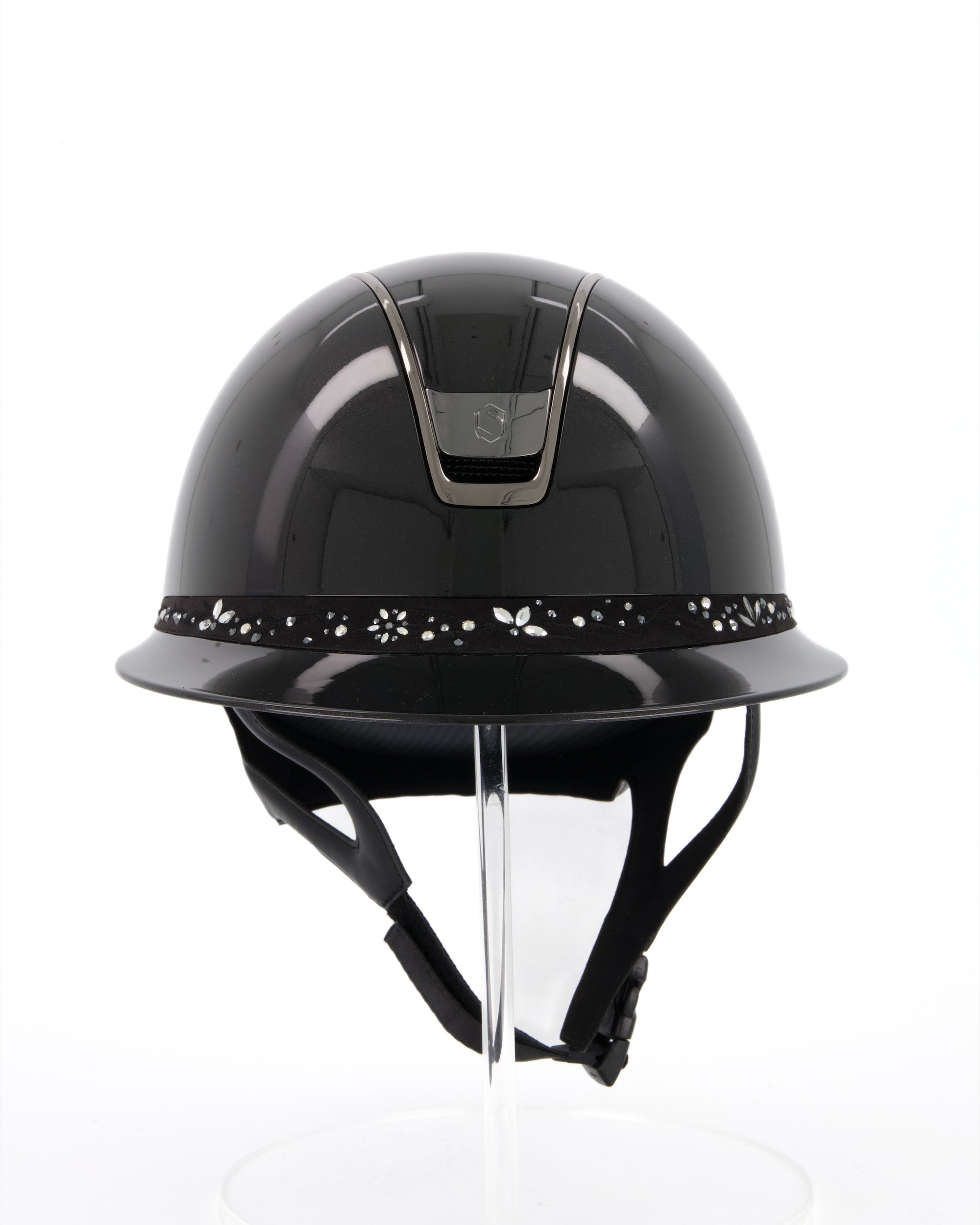 Miss Shield 2.0 Shadowglossy Black,Frontal Band Flower Swarovski Majestic Jewerly, Trim u. Blason Chrome Black