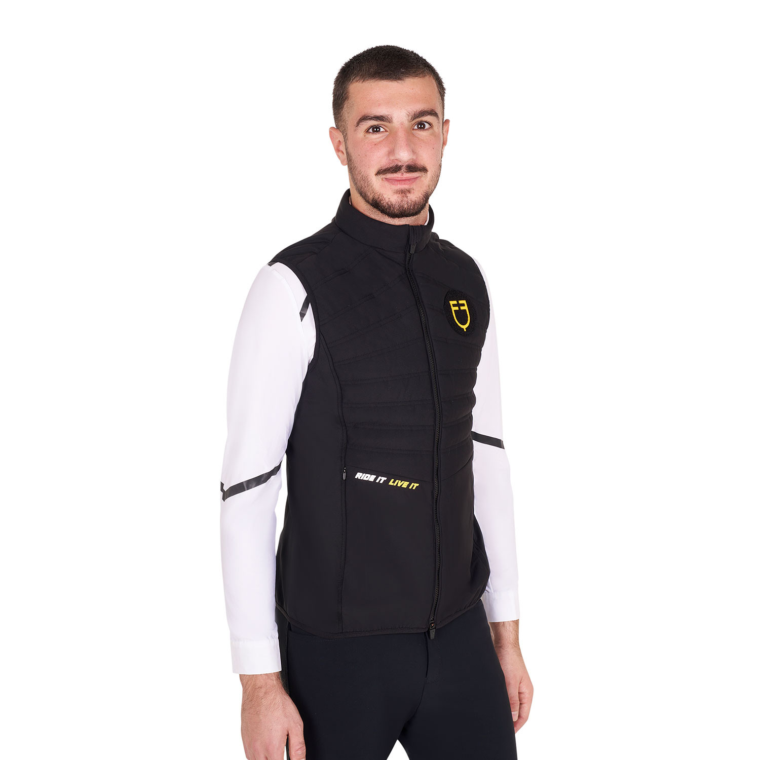 Ärmellose Jacke Slim Fit aus technischem Material