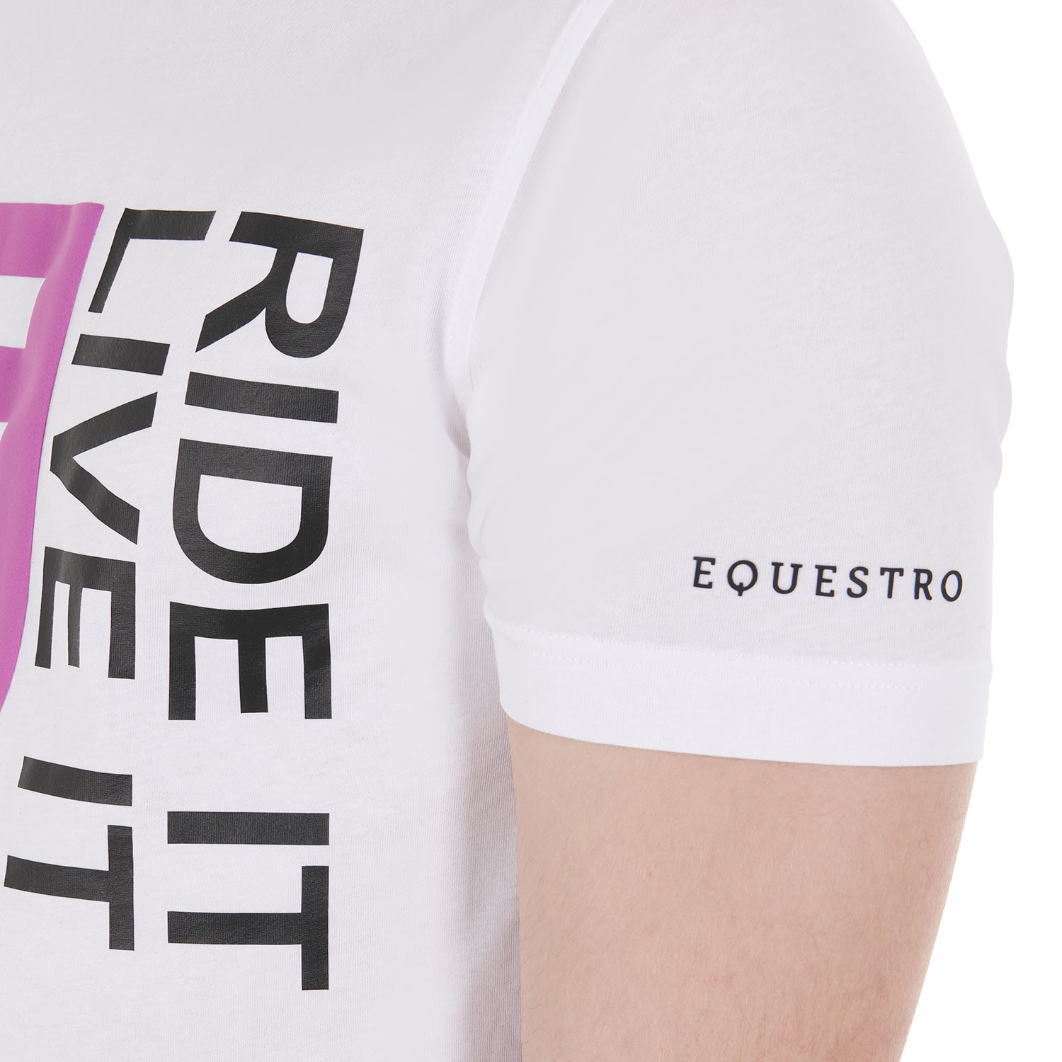 Slim-Fit-T-Shirt Ride It Live It mit Logo für Herren