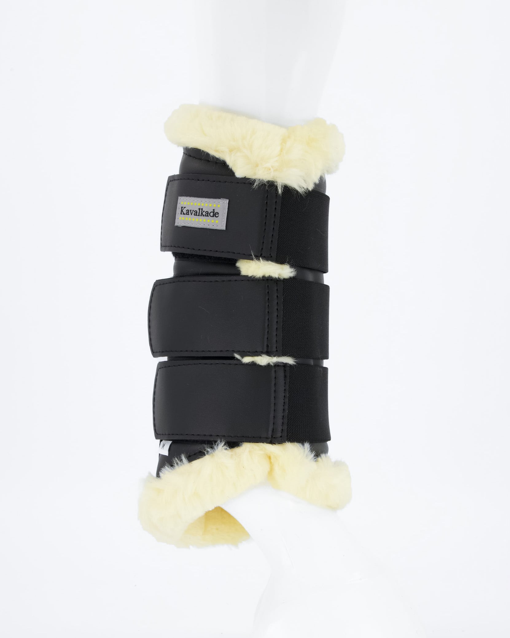 Imitation leather gaiters "Show" - imitation fur