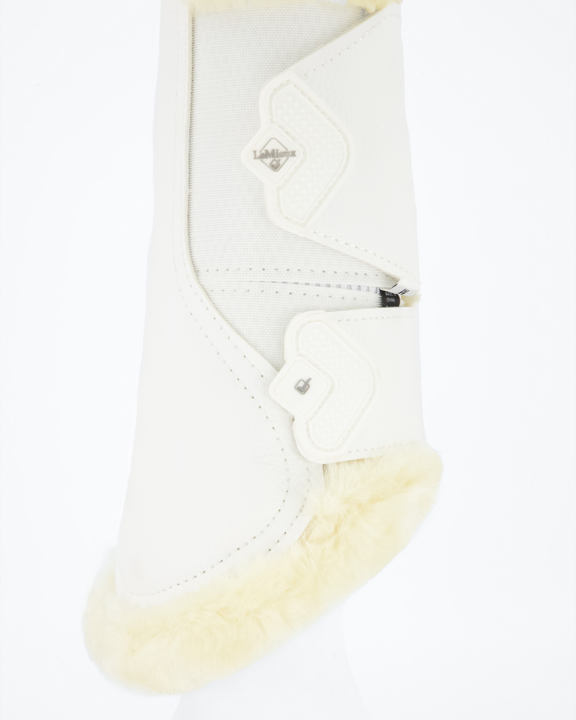 Gamaschen Brushing Fleece in weiß/natur