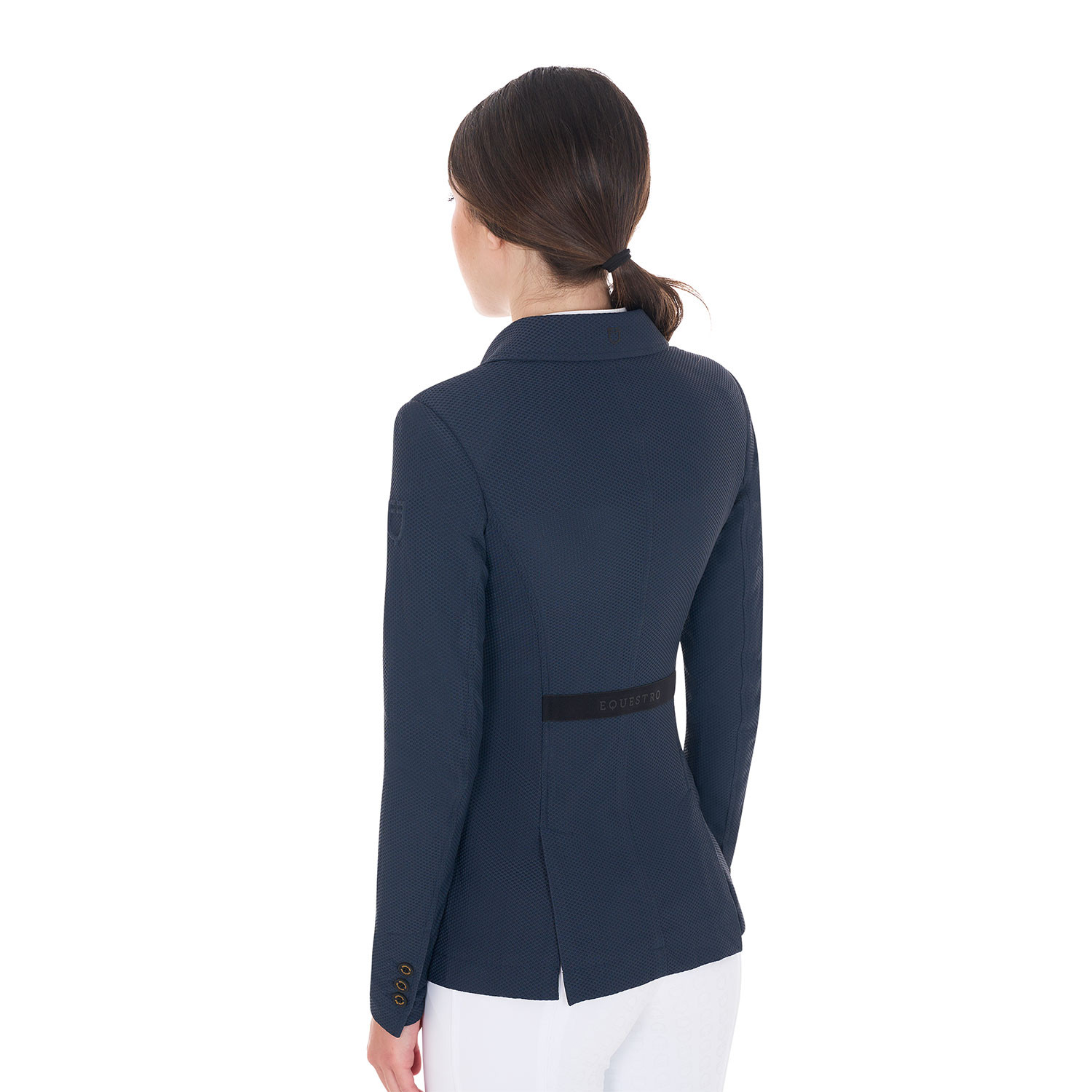 Turnierjacket für Damen mit vier Knöpfen aus perforiertem Stoff