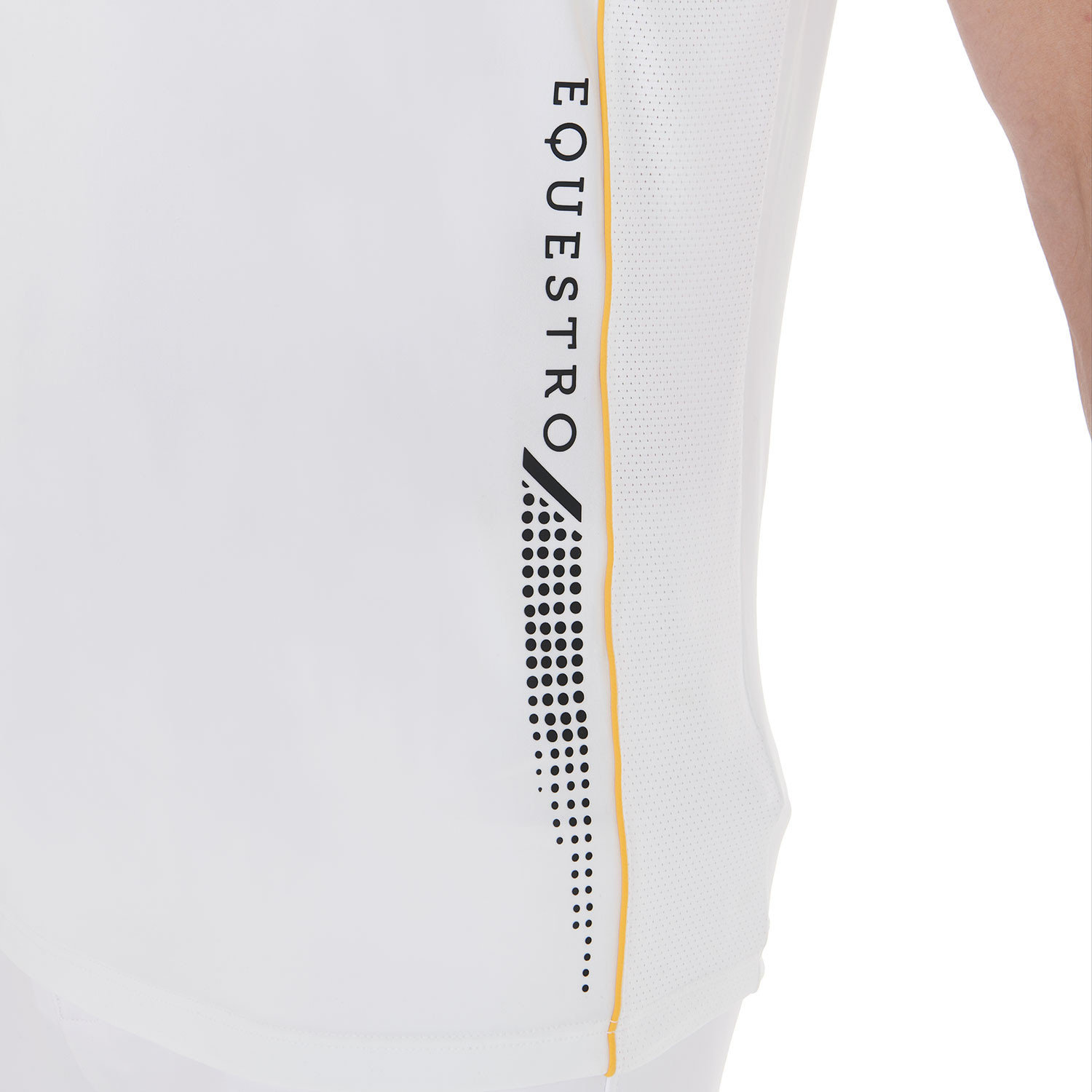 Tailliertes Herren-Poloshirt aus Funktionsgewebe mit Paspelierung