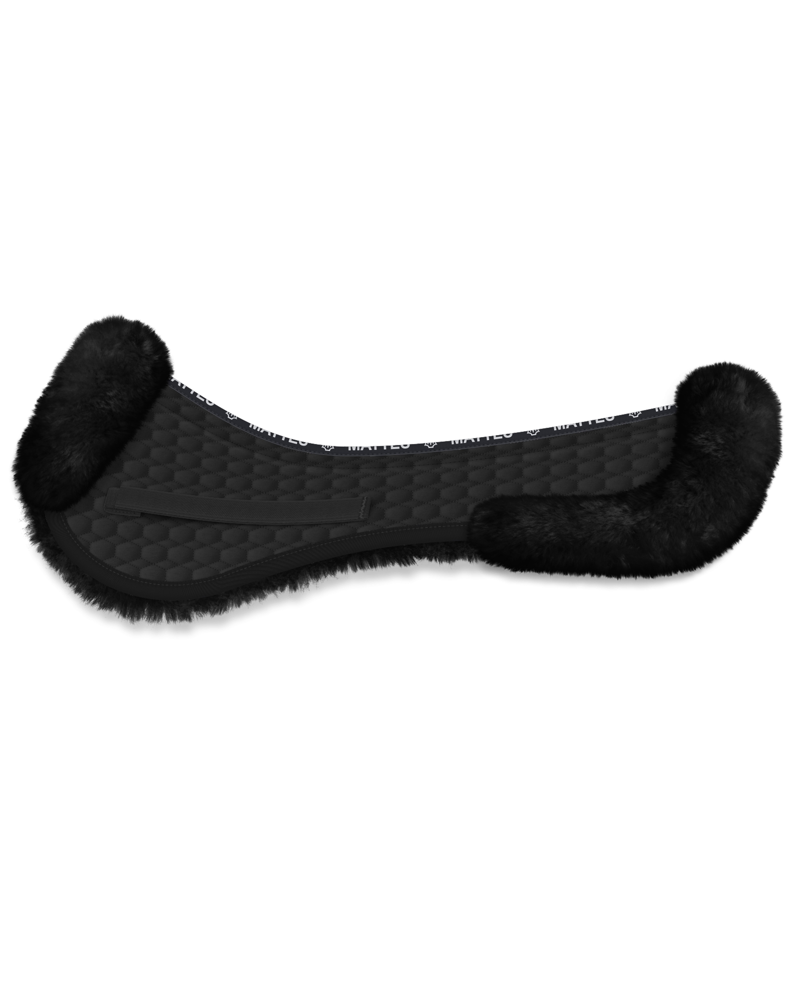 Saddle pad lambskin dressage with fur edge front and back