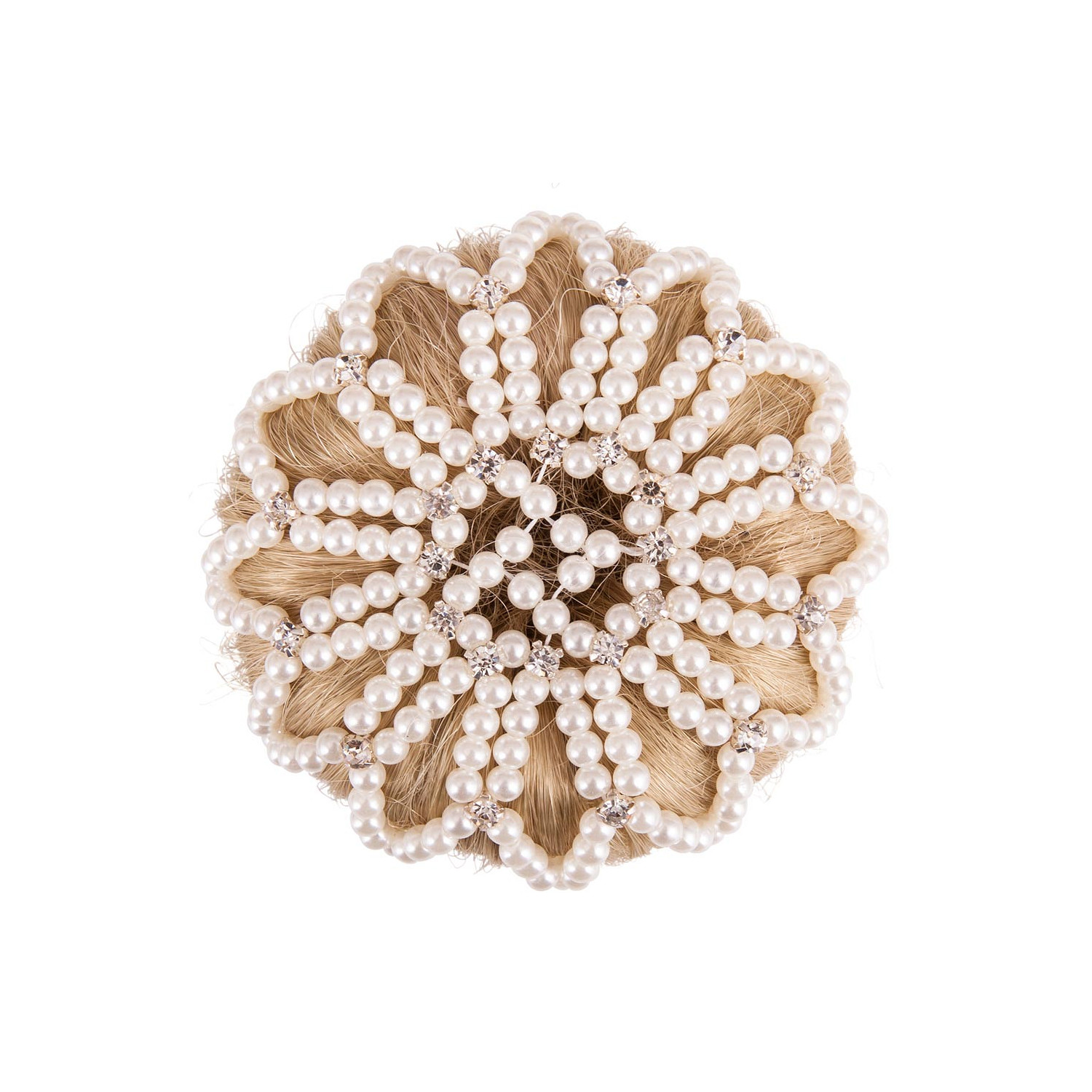 Haarknotennetz Pearl Diamond in schwarz