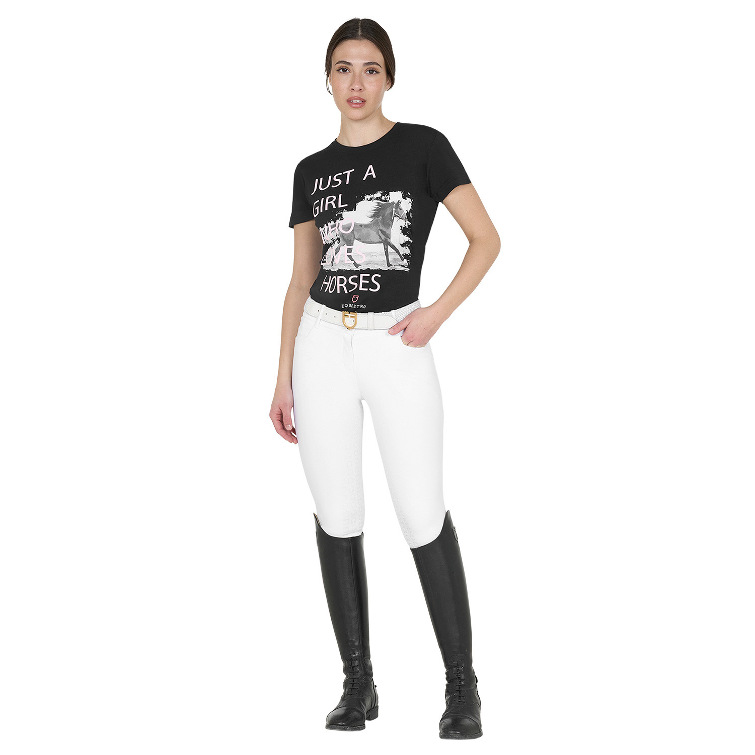 Damen-Baumwoll-T-Shirt Horse Lover