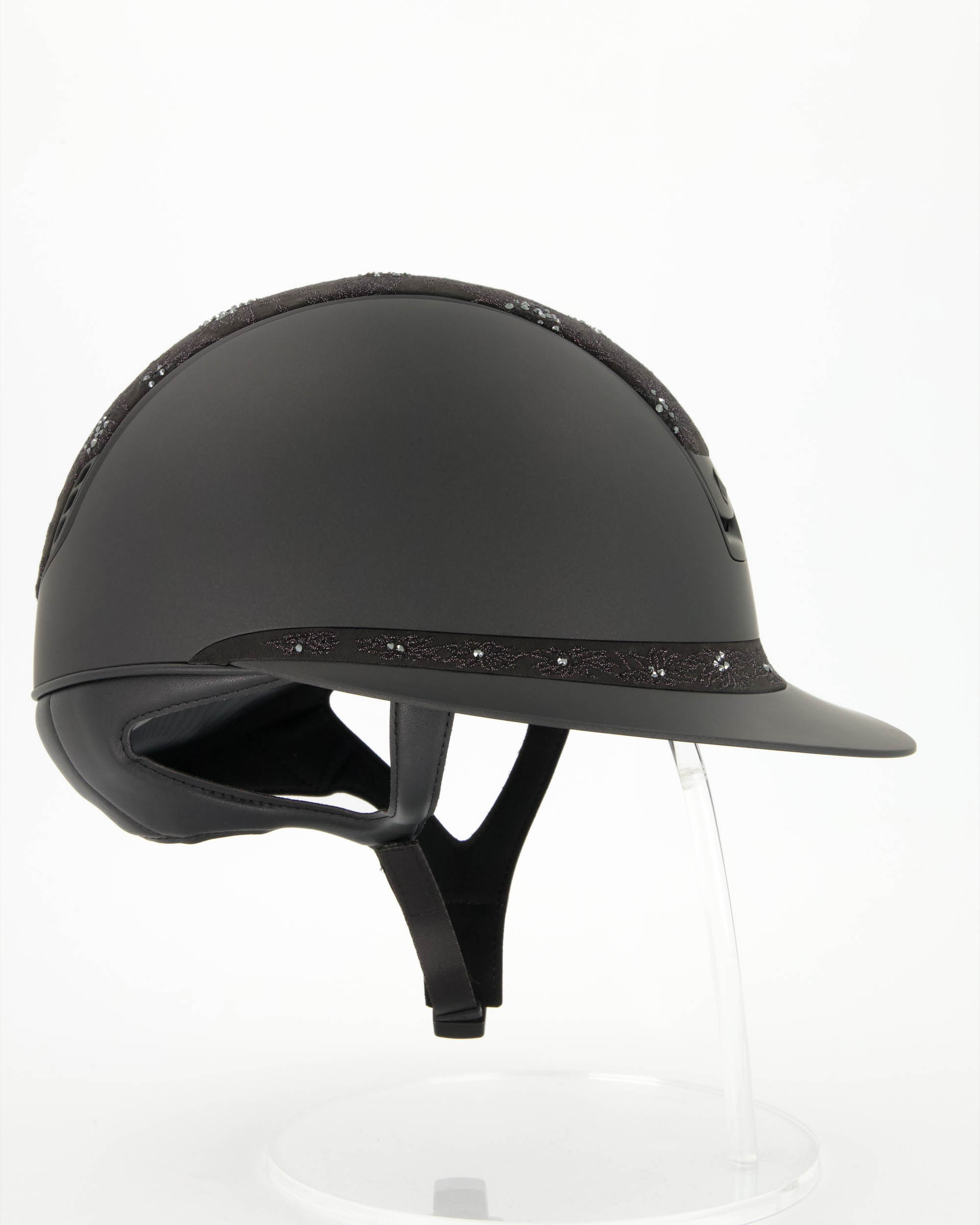 Reithelm 2.0 Miss Shield Shadowmatt Black,Top u. Frontal Band Spring Flower, Trim u. Blason Matt Black in schwarz