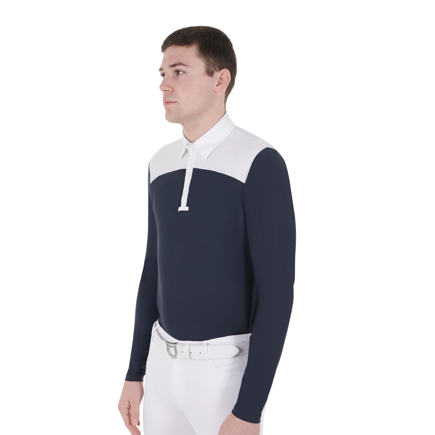Langärmliges Herren-Turnierpolo