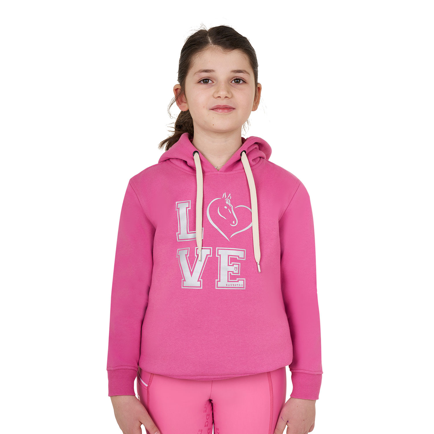 Kapuzen-Sweatshirt Winter Love für Mädchen