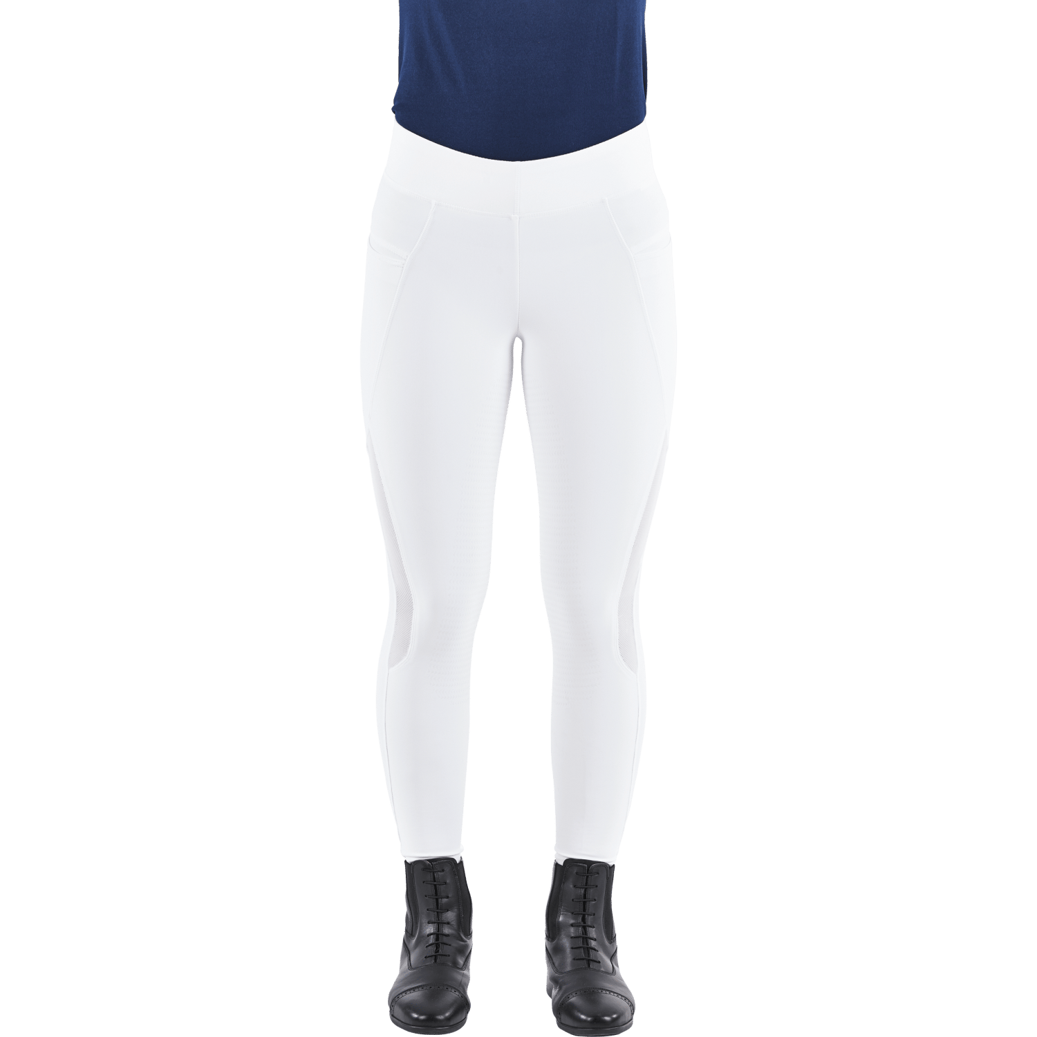 Reitleggings Damen Venja Show mit 3/4 Grip