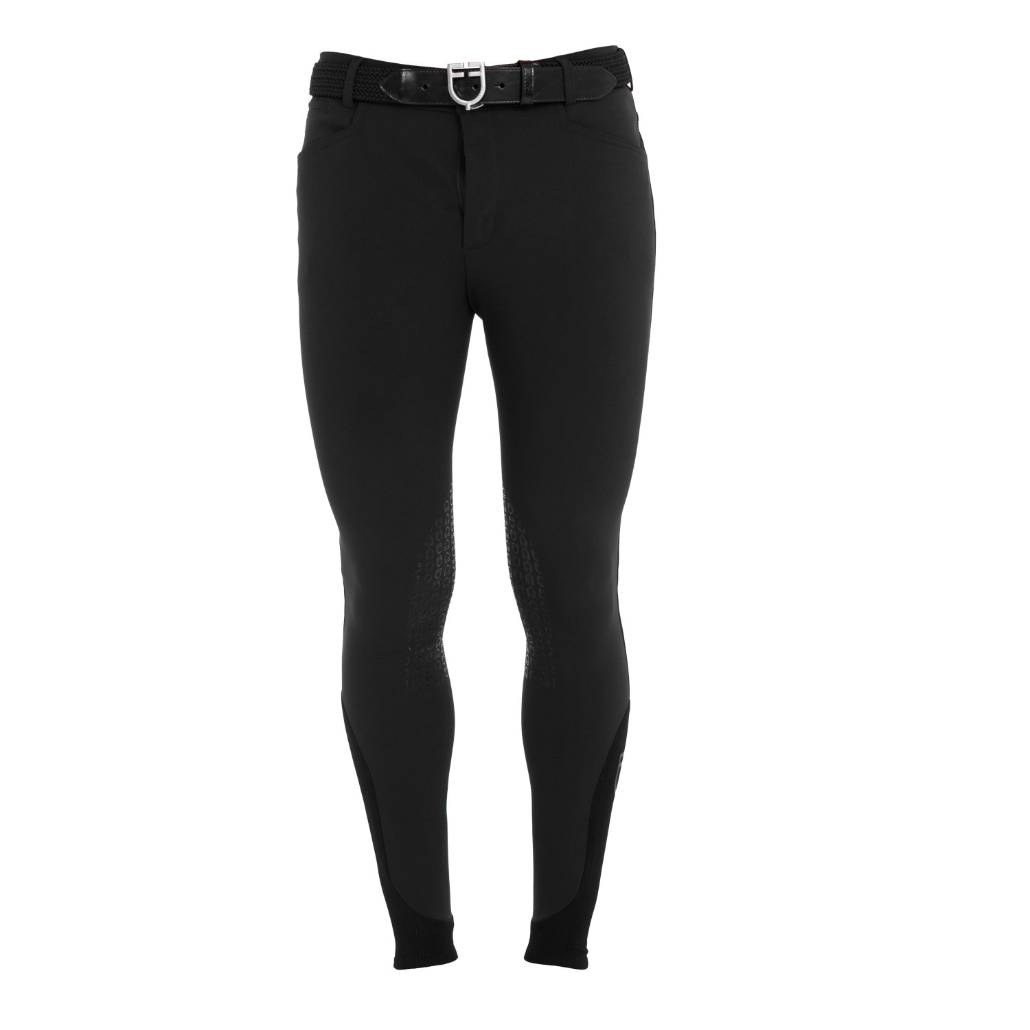 Herren-Reithose Slim Fit mit Kniebesatz