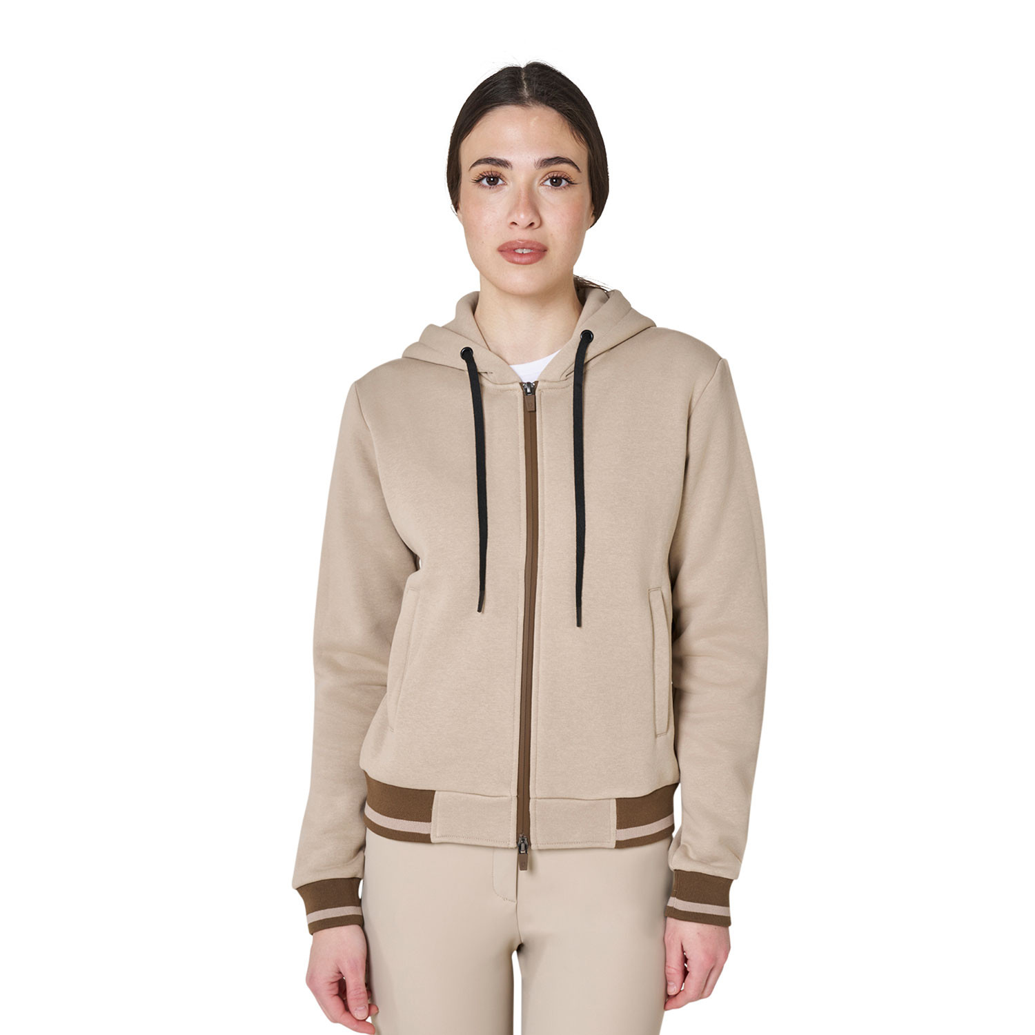 Damen-Kapuzenjacke mit Frontreißverschluss