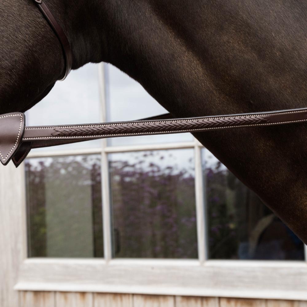 1/2" (13 mm) Gummizügel mit 7 Lederstegen und geflochtener Ausführung |