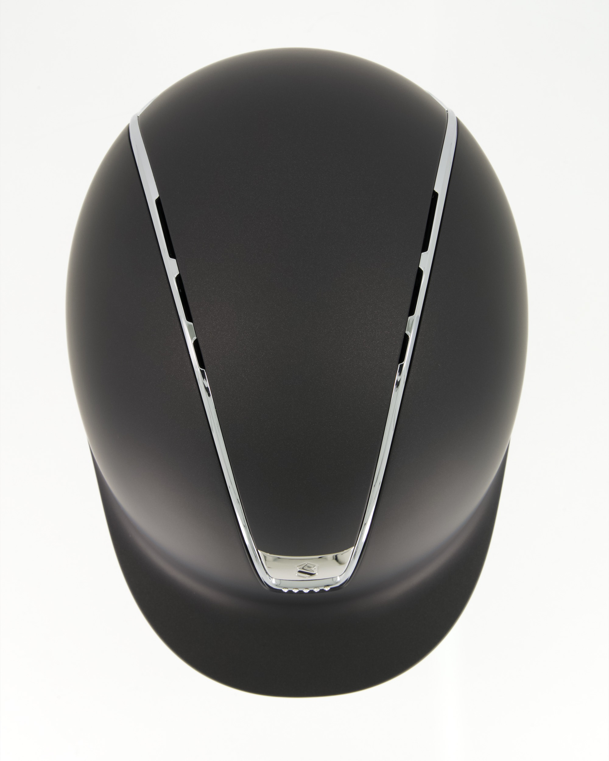 Reithelm 2.0 Shadowmatt Black, Trim u. Blason Chrome Silver , 5 Swarovski in schwarz