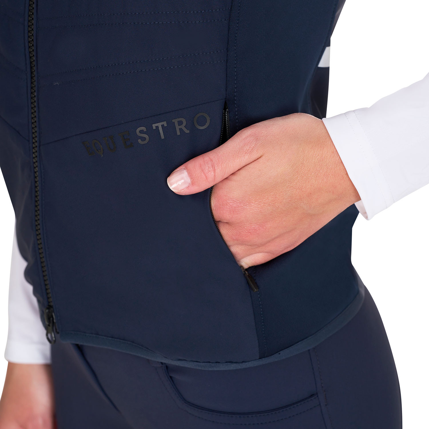 Schmal geschnittene Damen-Weste aus Funktionsmaterial