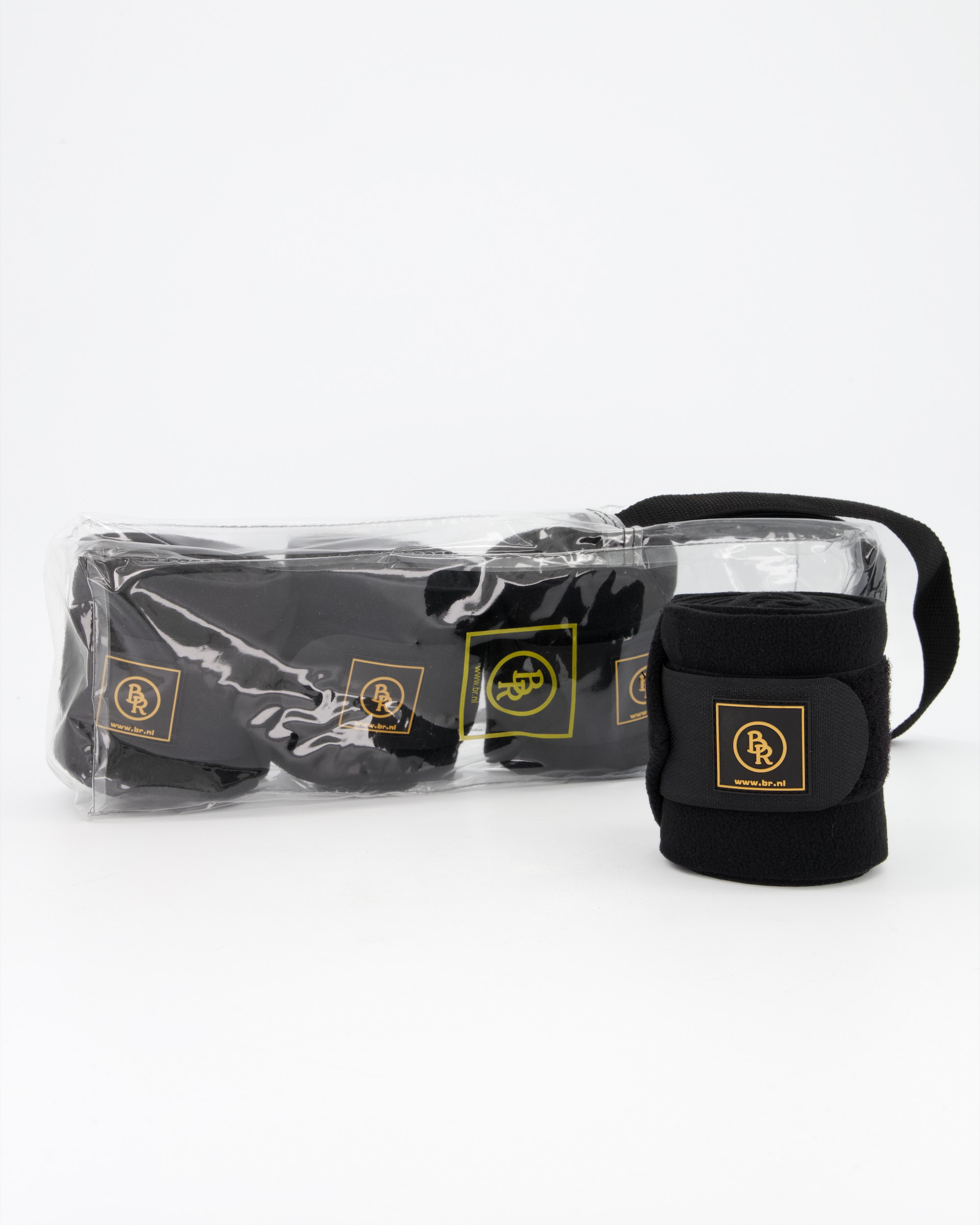 Bandages Event Pony Fleece2Mtr Set/4 with luxury bag in black