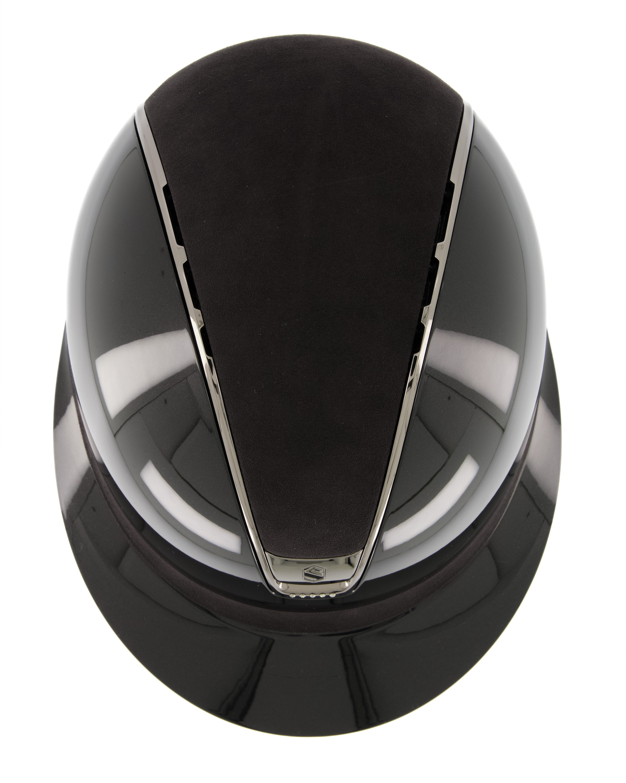Riding helmet 2.0 Miss Shield Shadowglossy Alcantara 5 Swarovski in black