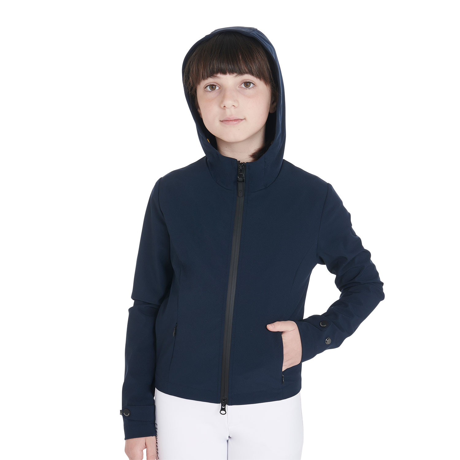Schmal geschnittene Kinder-Softshelljacke aus technischem Gewebe