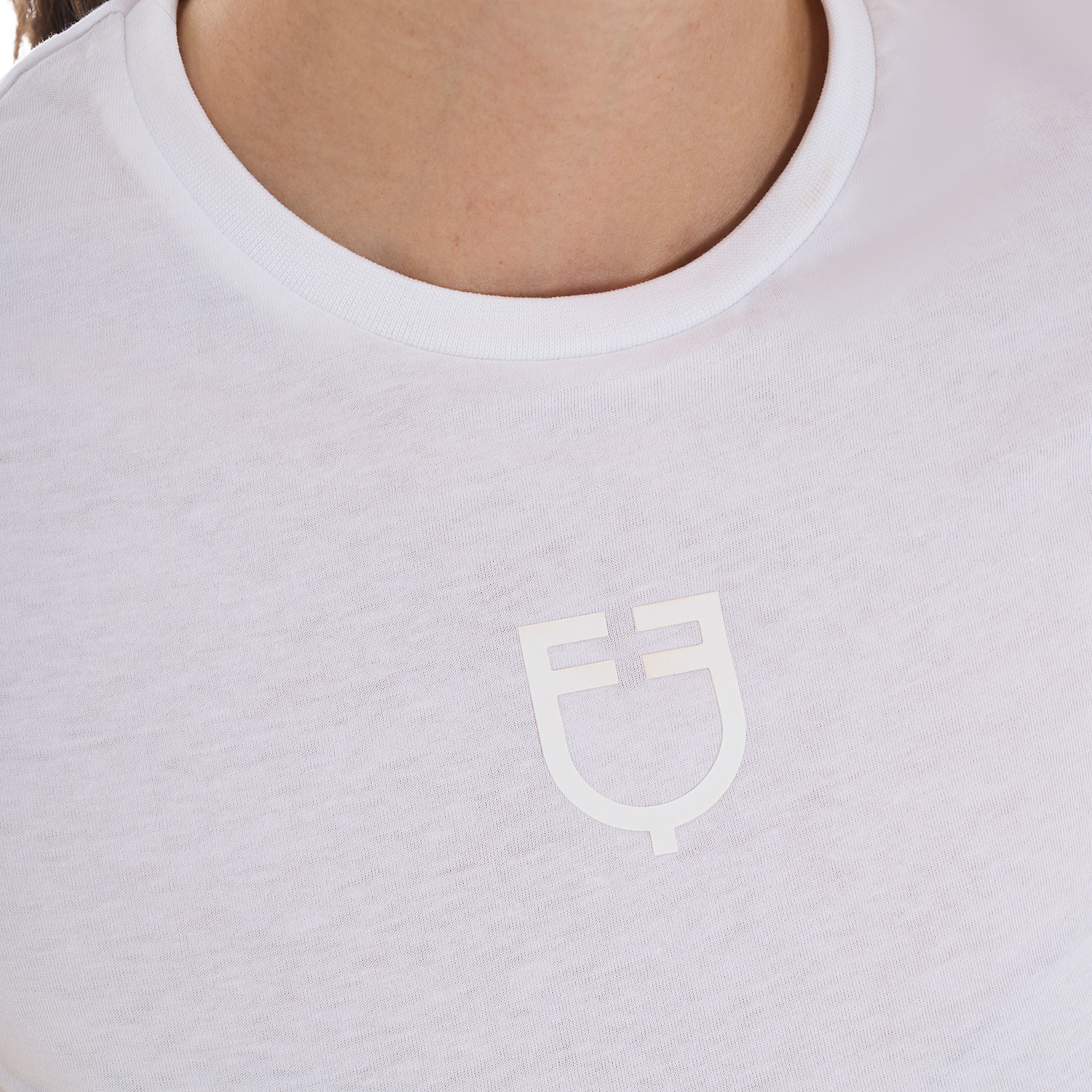 Damen-T-Shirt mit Ton-in-Ton-Logo