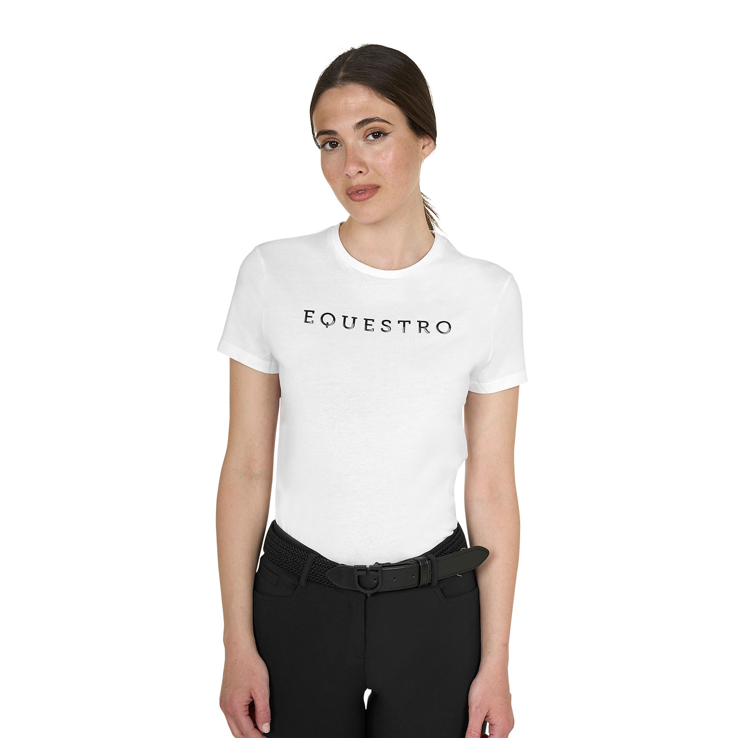 Damen-Baumwollshirt mit laminiertem Logo