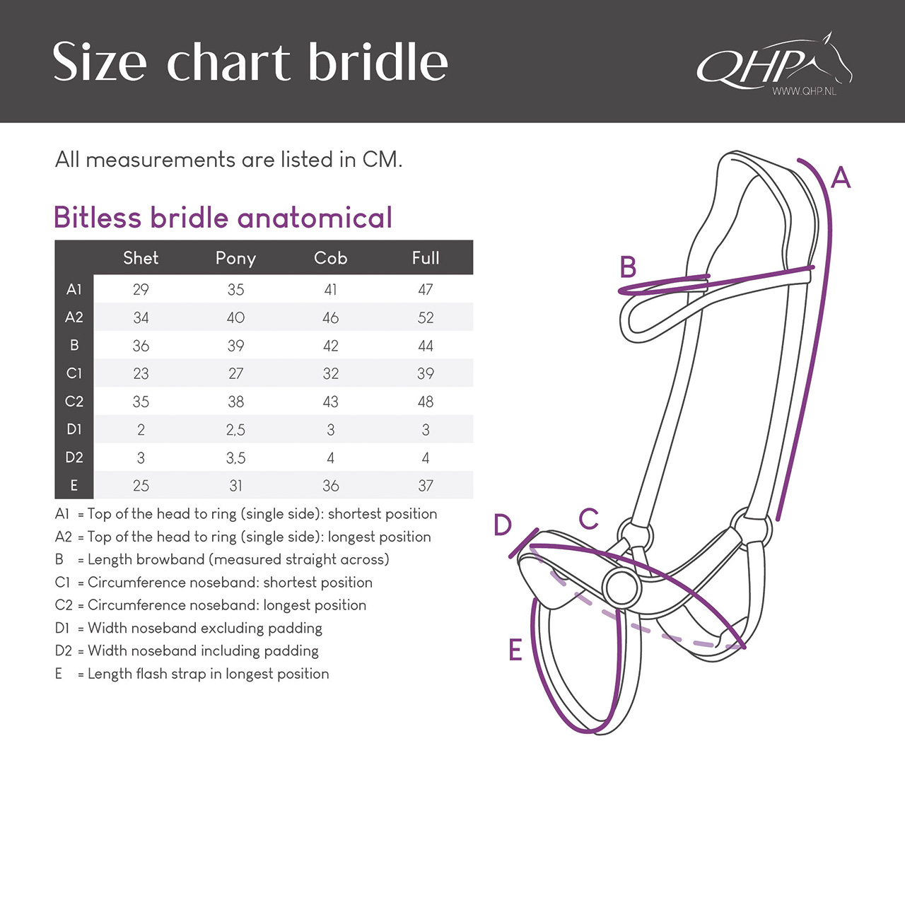 Bitless bridle Anatomical