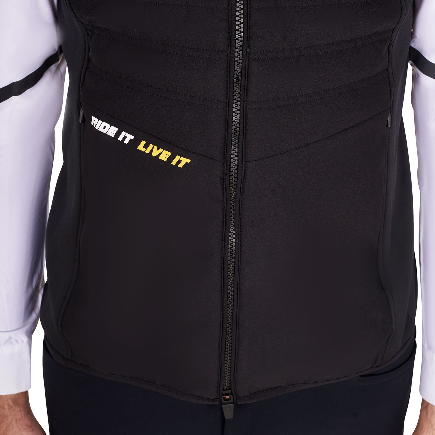 Ärmellose Jacke Slim Fit aus technischem Material